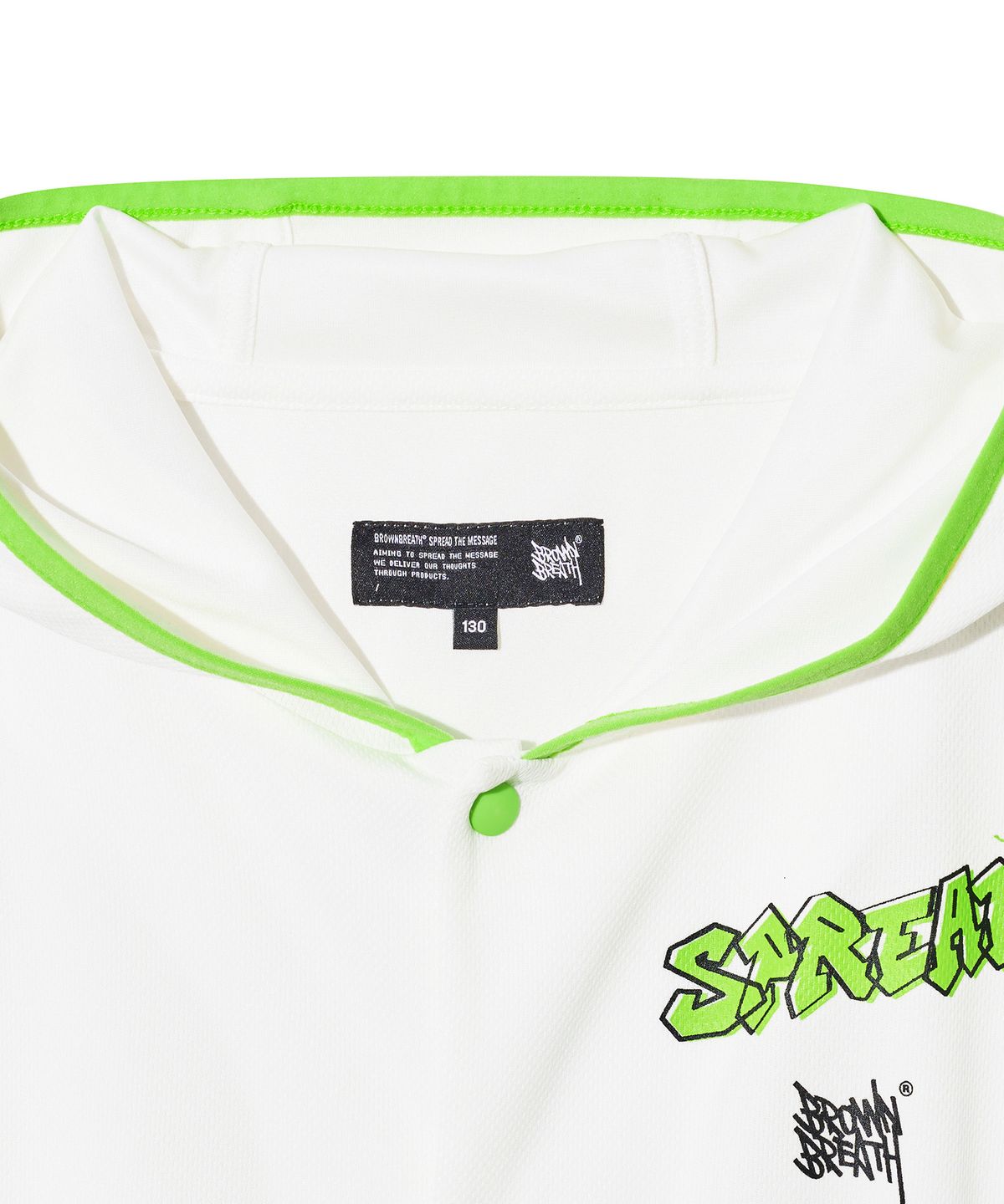 브라운브레스 키즈(BROWNBREATH KIDS) KIDS MESH HOOD JACKET - WHITE