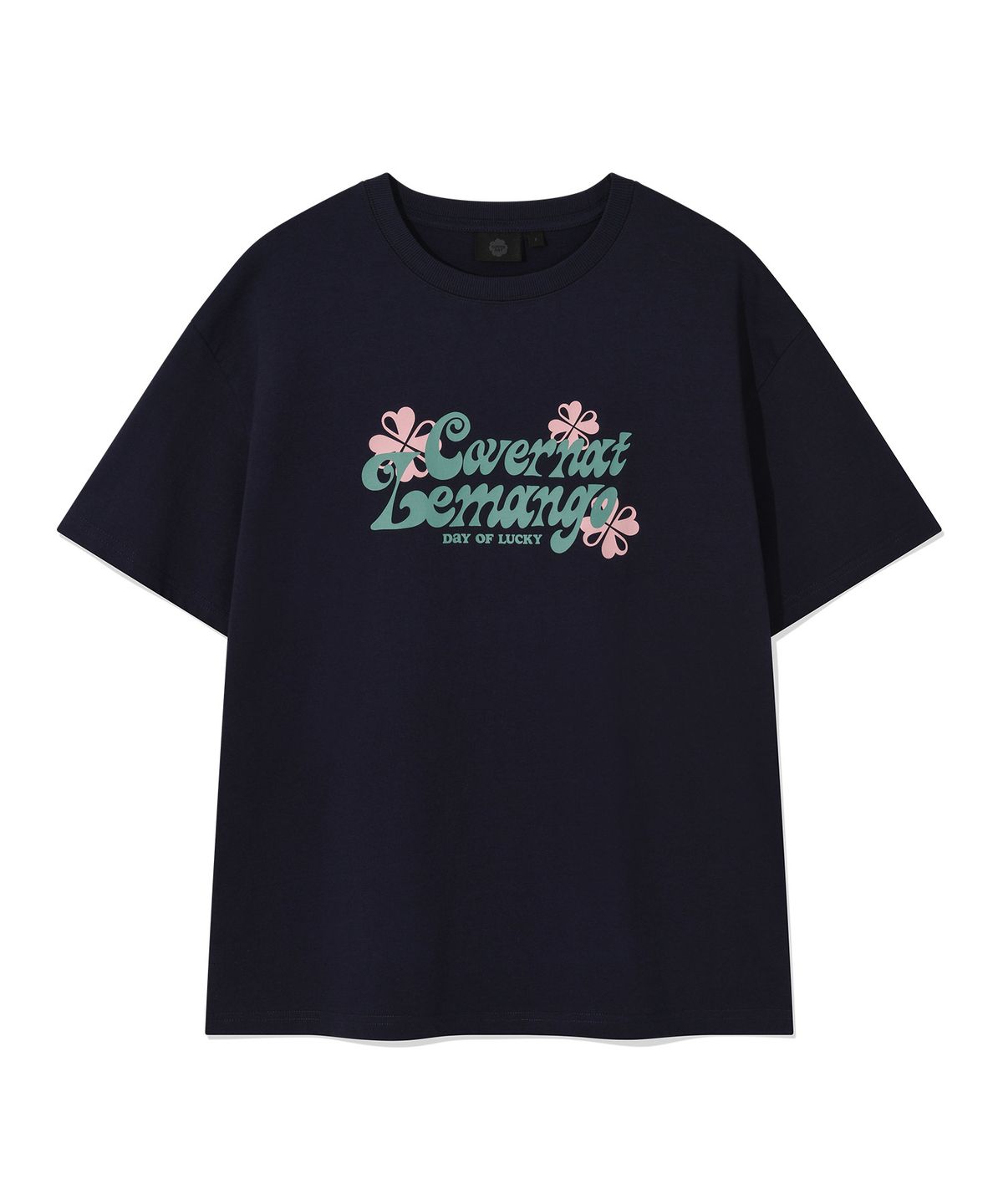 커버낫 우먼(COVERNAT WOMAN) [커버낫X르망고] 우먼 그래픽 오버핏 티셔츠 Navy