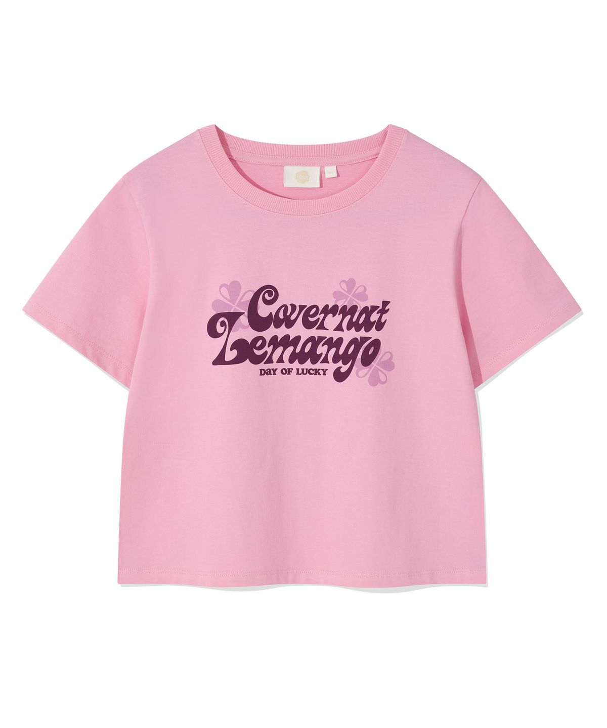 커버낫 우먼(COVERNAT WOMAN) [커버낫X르망고] 우먼 그래픽 크롭 티셔츠 Pink