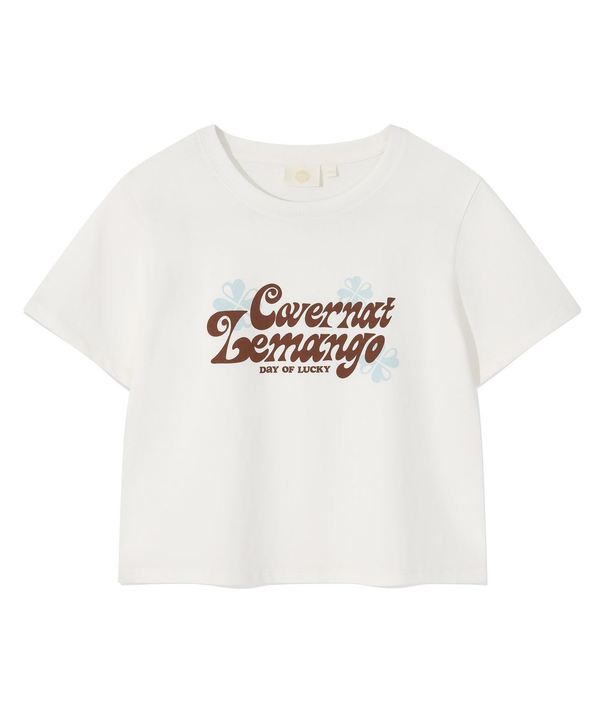 커버낫 우먼(COVERNAT WOMAN) [커버낫X르망고] 우먼 그래픽 크롭 티셔츠 Off White