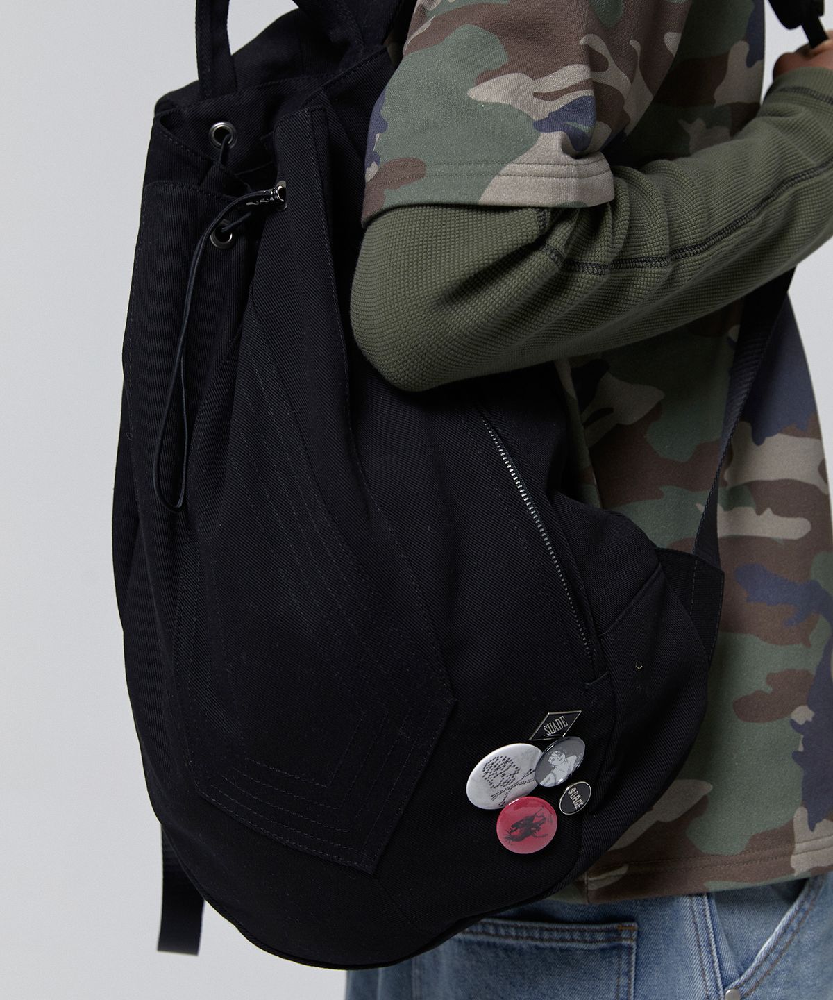 스웨이드(SUADE) SOLO RUCK SACK [BLACK]