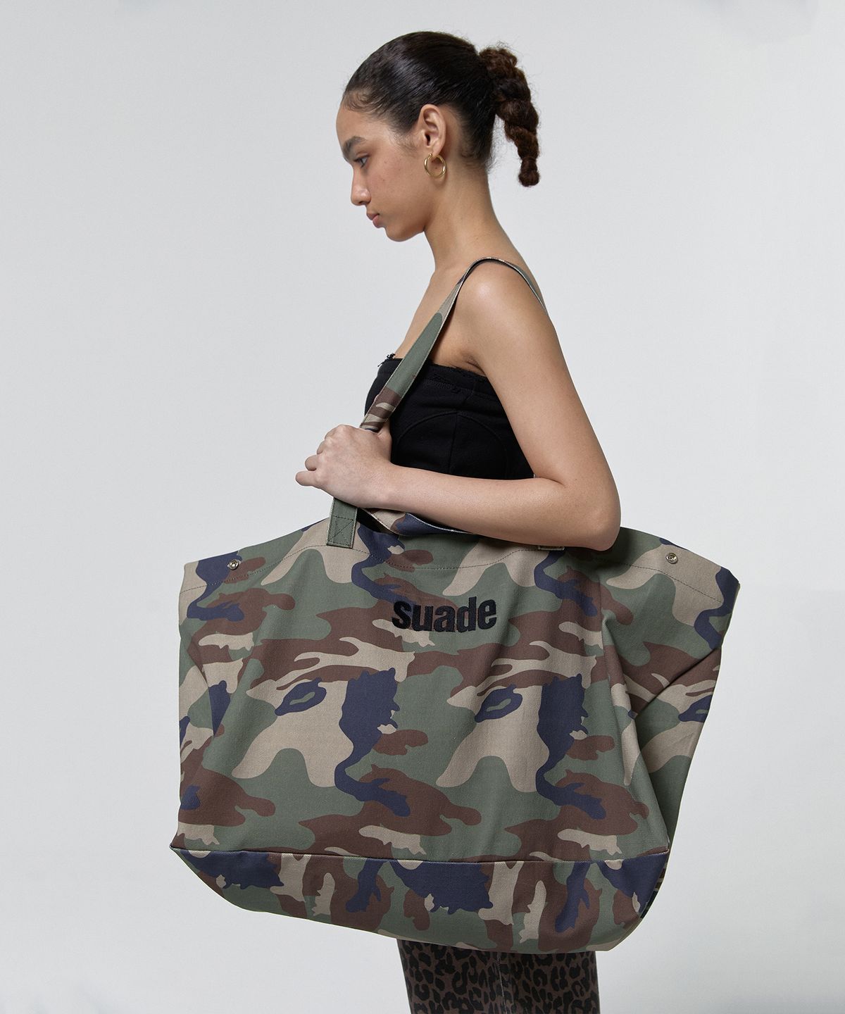 스웨이드(SUADE) WASHED BIG TOTE BAG [CAMO]
