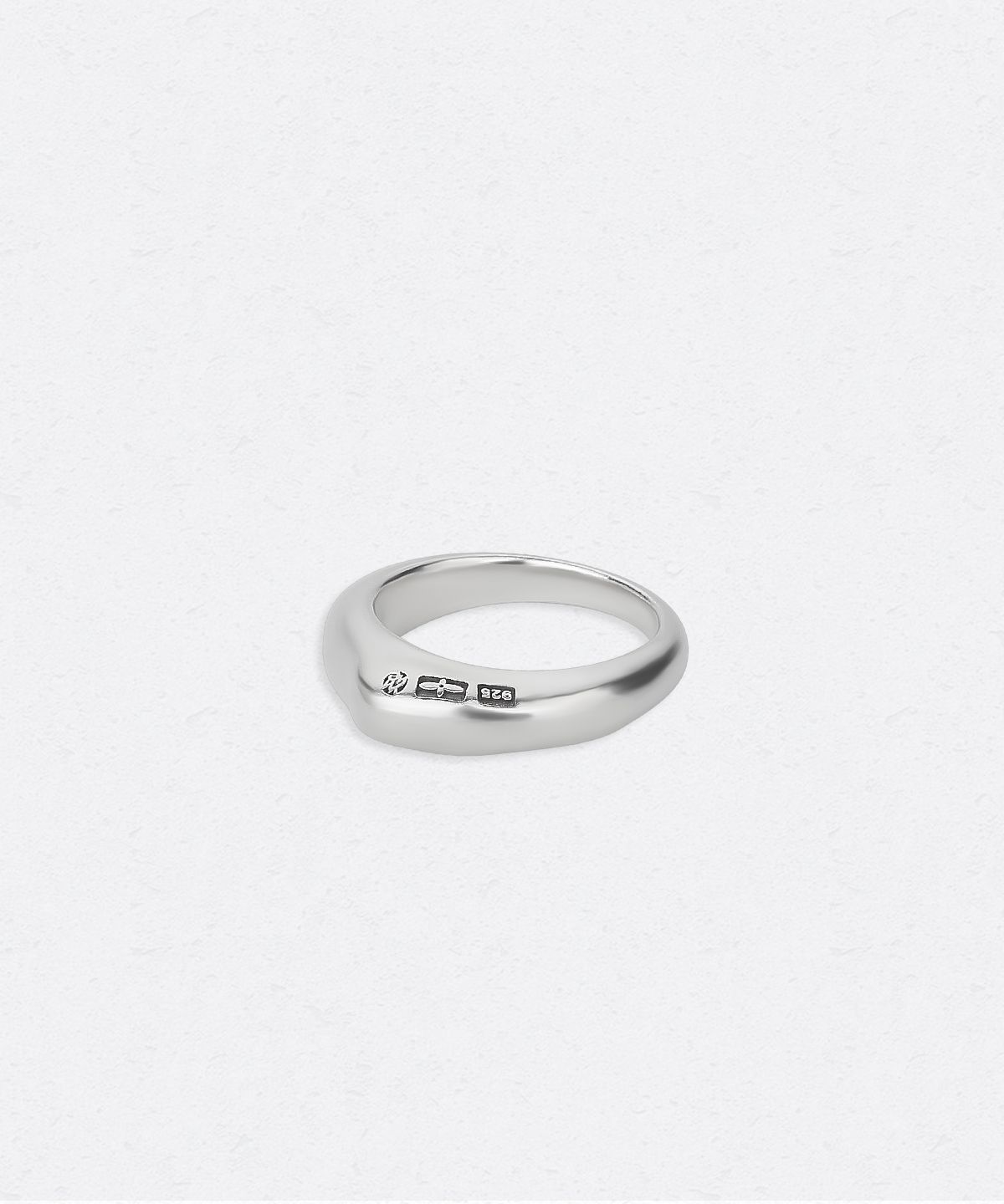 유네(YUNE) Curve Script Ring_[Silver]