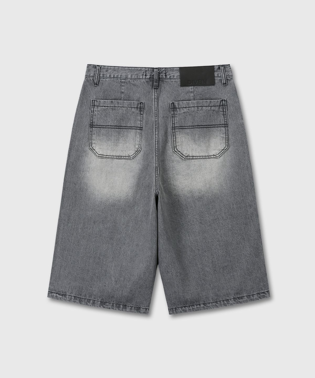 다이브인(DIVEIN) DENIM BURMUDA WORK PANTS (WASHED BLACK)