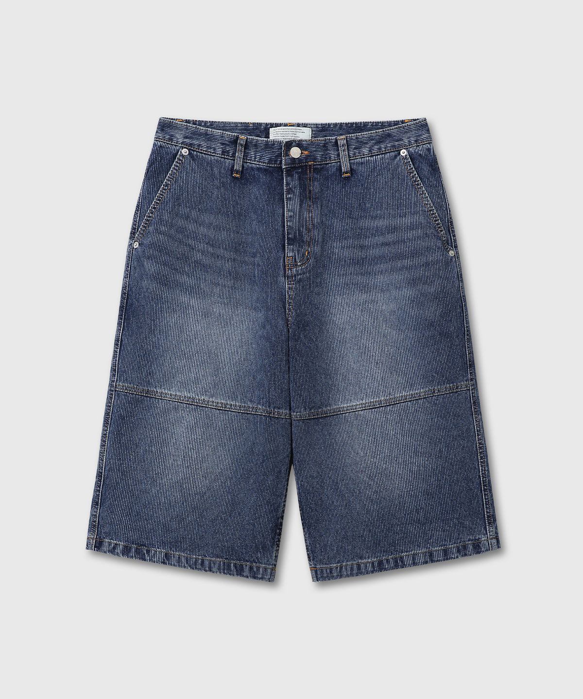 다이브인(DIVEIN) DENIM BURMUDA WORK PANTS (RIBBED BLUE)
