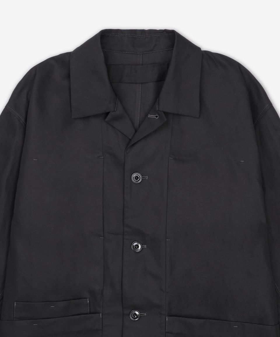 MUSINSA | LEMAIRE Boxy SB Workwear Jacket - Black / OW1148LF1350BK999