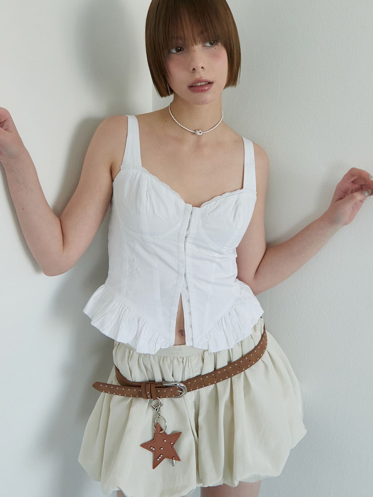 애플파이오더(APPLE PIE ORDER) Boho Ceramic Beads Choker.(2color)