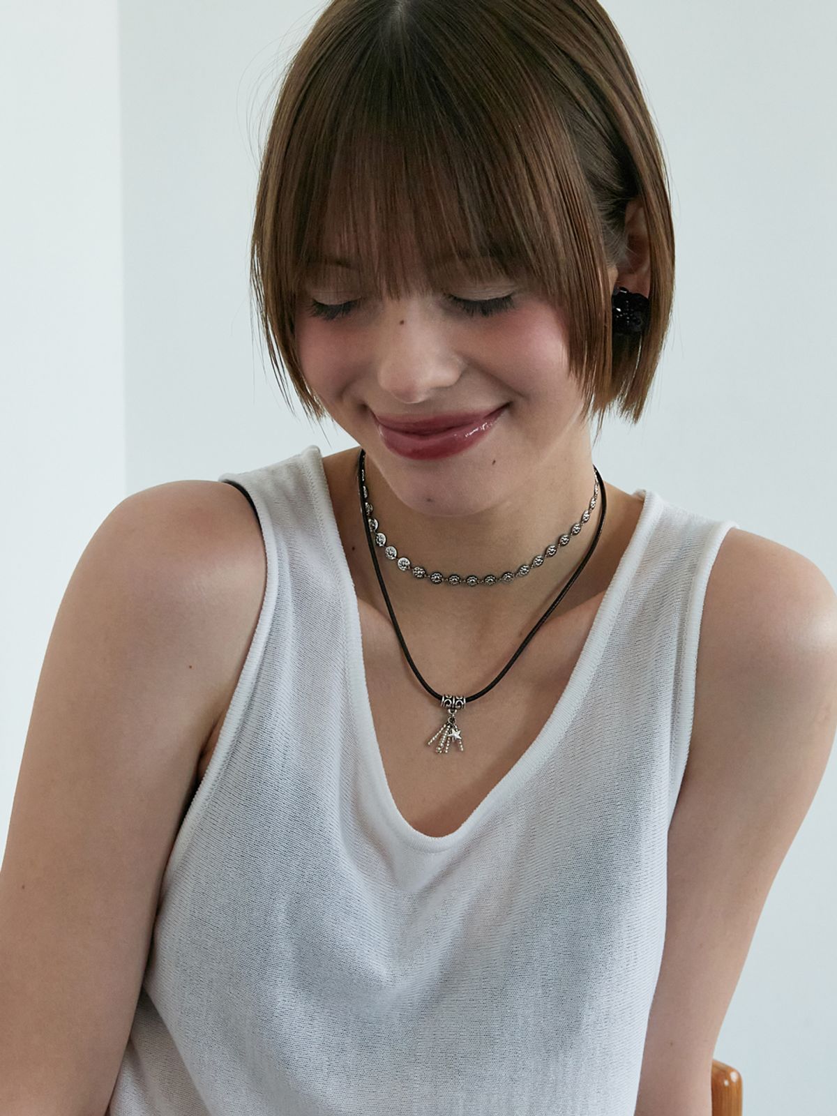 애플파이오더(APPLE PIE ORDER) Boho Beads Fringe Leather N.