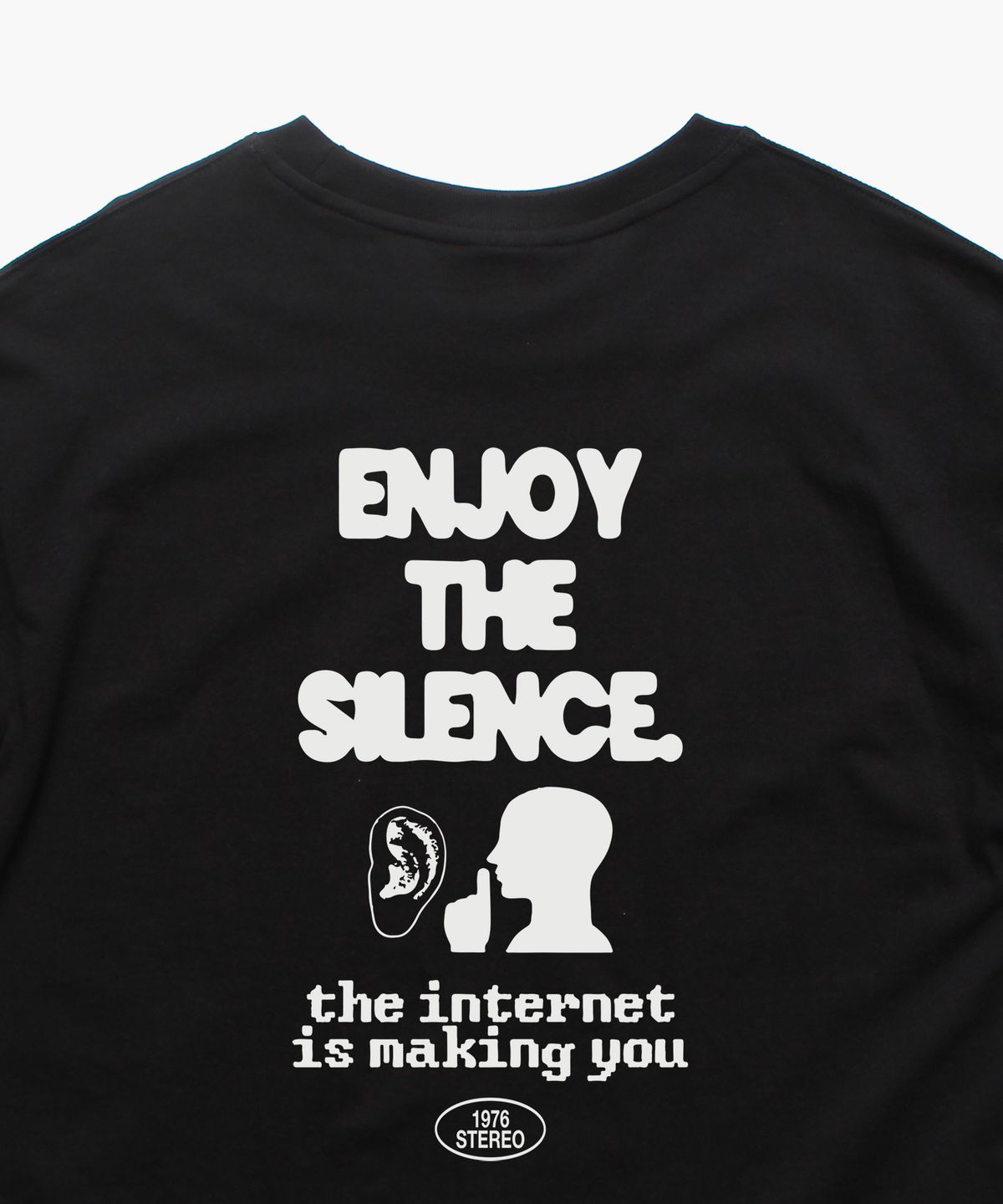 앱놀머씽(ABNORMALTHING) 사일런스 오버핏 티셔츠 블랙 (SILENCE T-SHIRT BLACK)