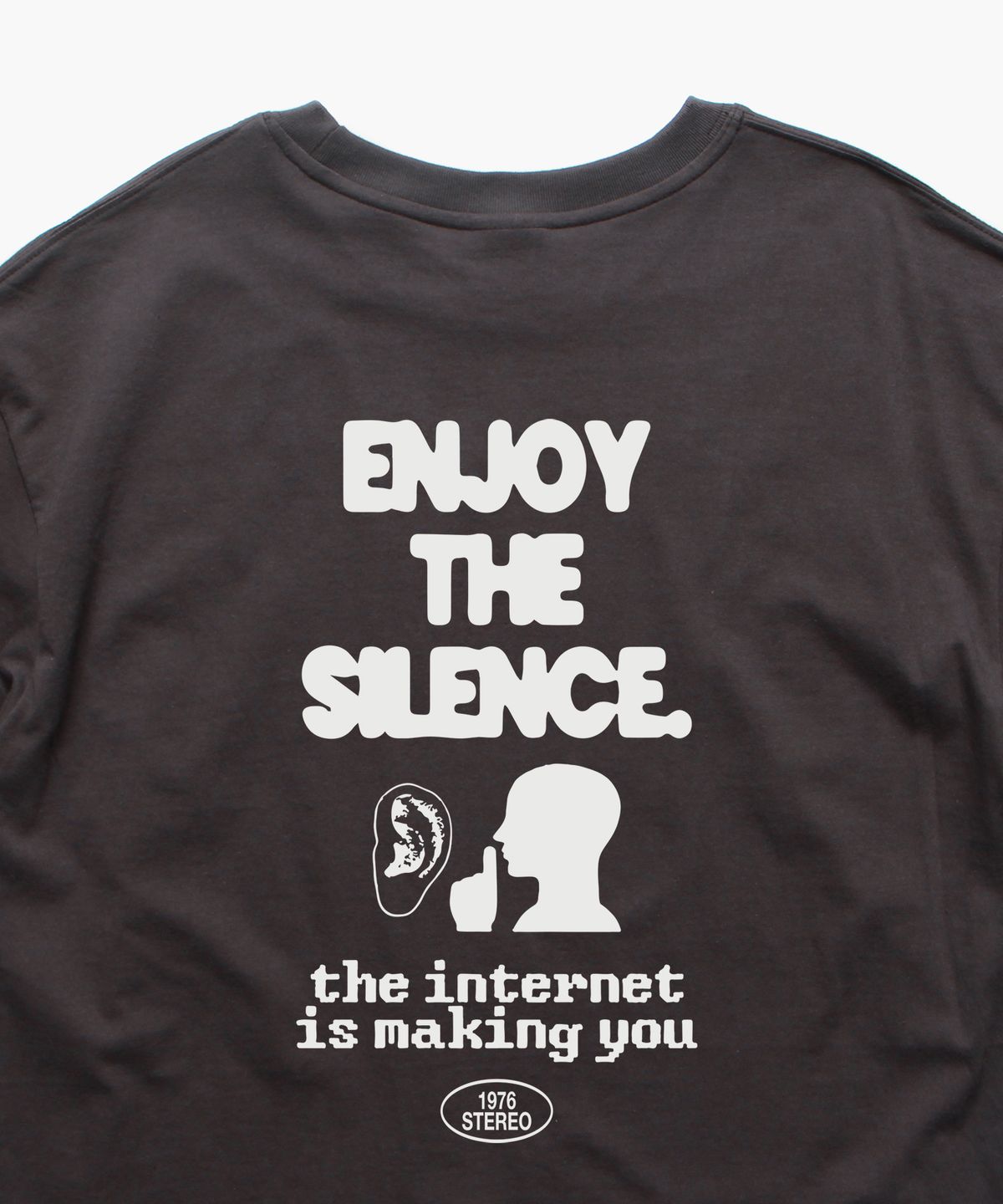 앱놀머씽(ABNORMALTHING) 사일런스 오버핏 티셔츠 차콜 (SILENCE T-SHIRT CHARCOAL)