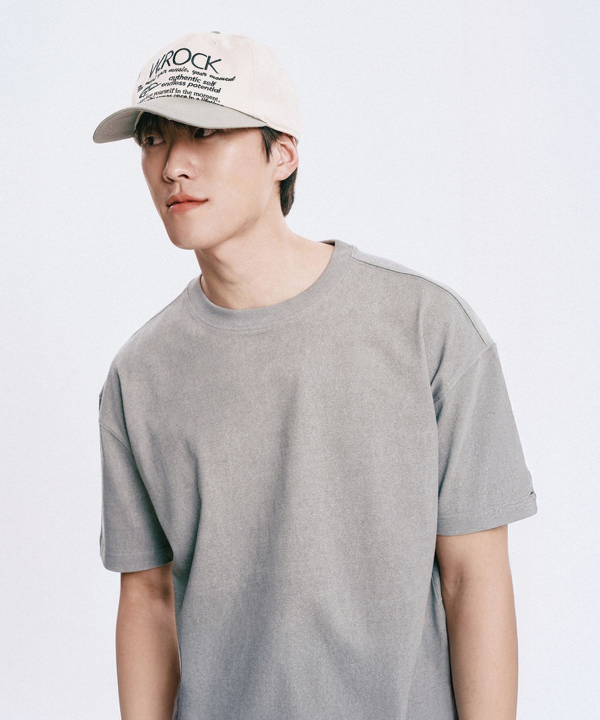 와일드락(WILDROCK) W.ROCK Color Combination Ball cap_BE/GREY