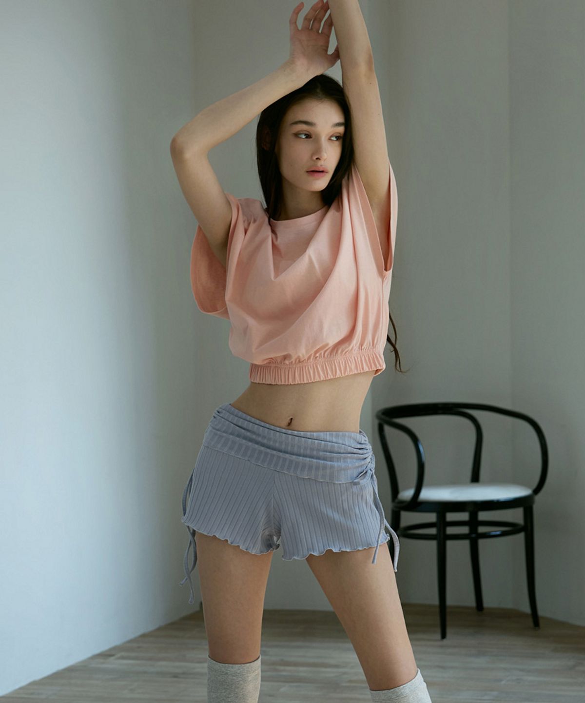 데비웨어(DEVIWEAR) 루즈 캡 슬리브 DEVI-TS0030-파파야