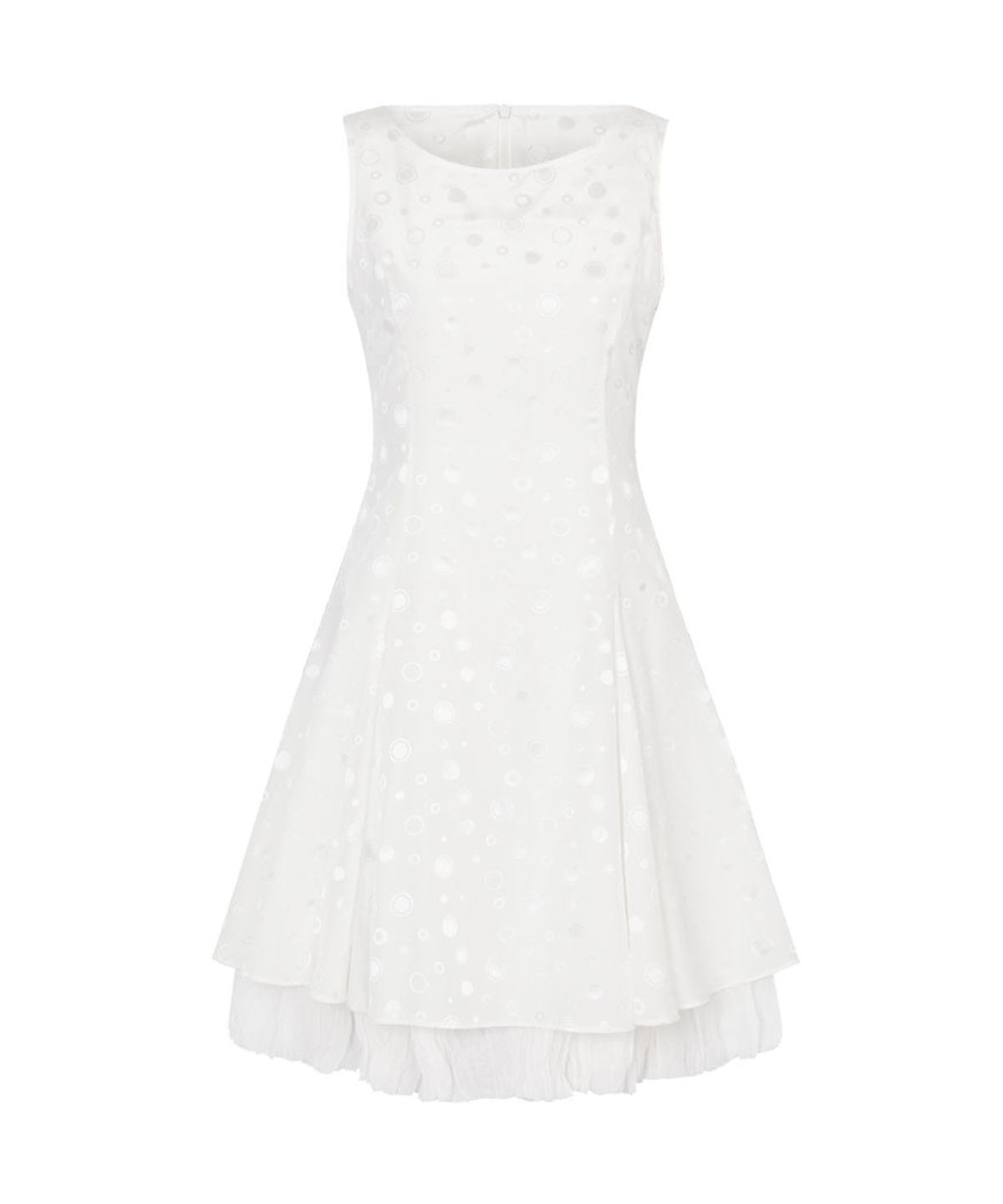 루루서울(LOULOUSEOUL) Polka Dot Silk Dress (White)