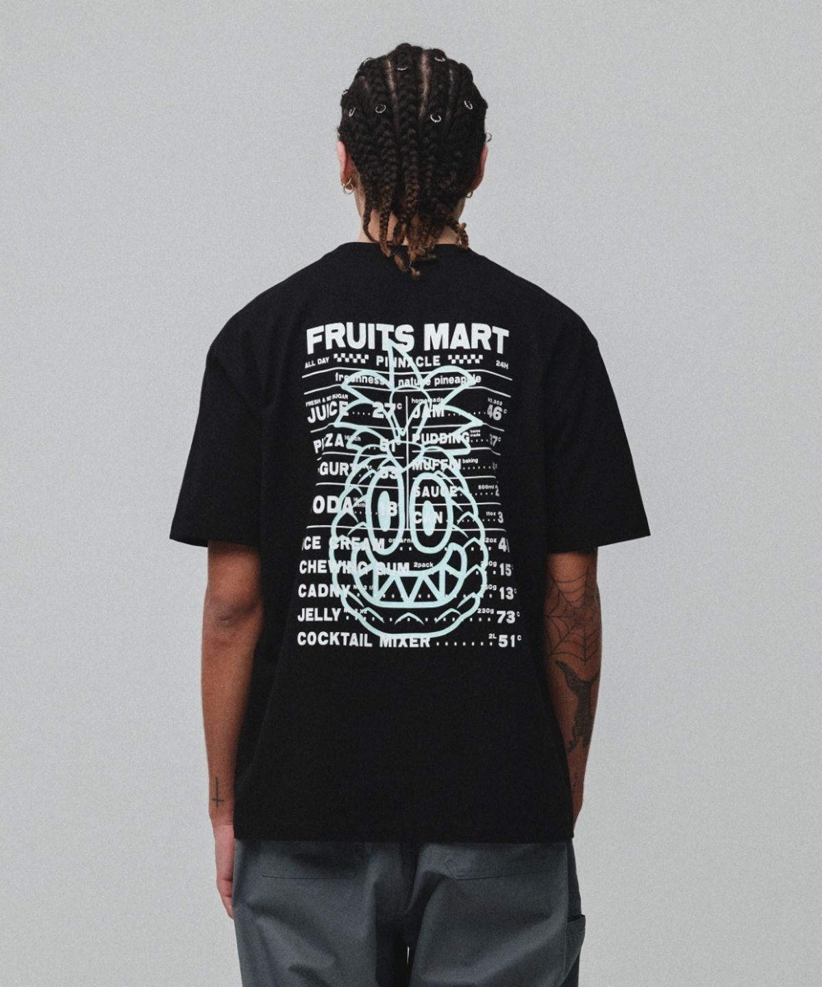 허프(HUF) PINNACLE FRUITS MART TEE [BLACK]