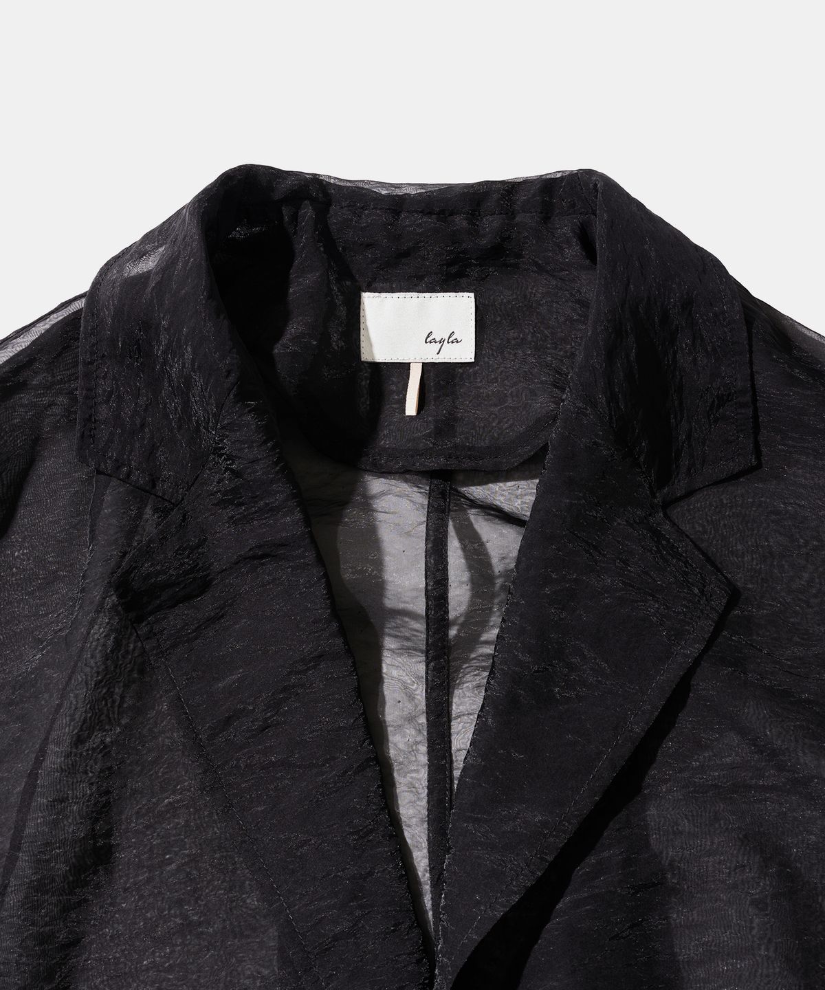 다이아몬드 레이라(DIAMOND LAYLA) Nightshade Sheer Mesh Blazer Jacket J34 Black