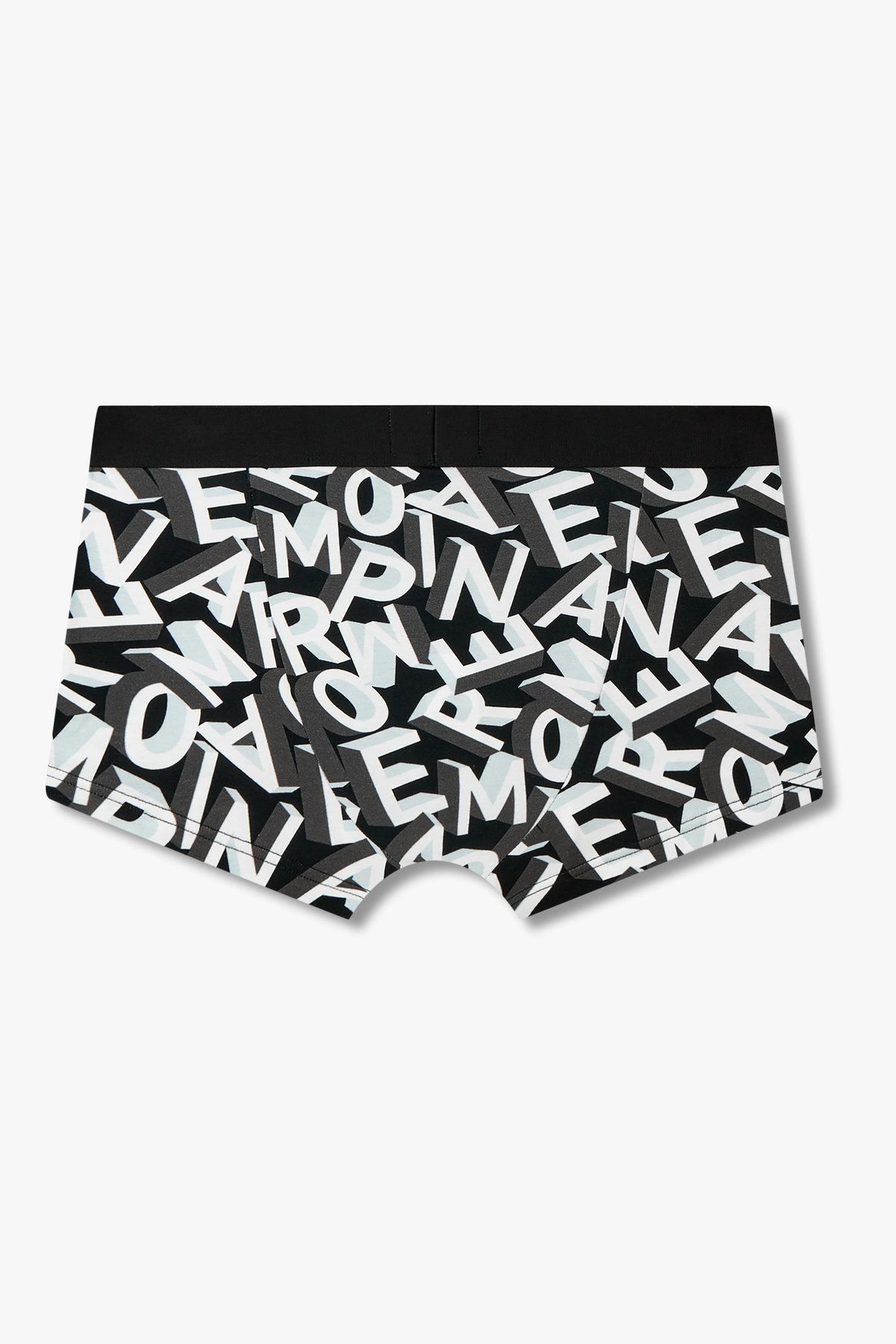 엠포리오 아르마니 언더웨어(EMPORIO ARMANI UNDERWEAR) 남성 프린트 디테일 밴딩 드로즈_블랙 0815112045