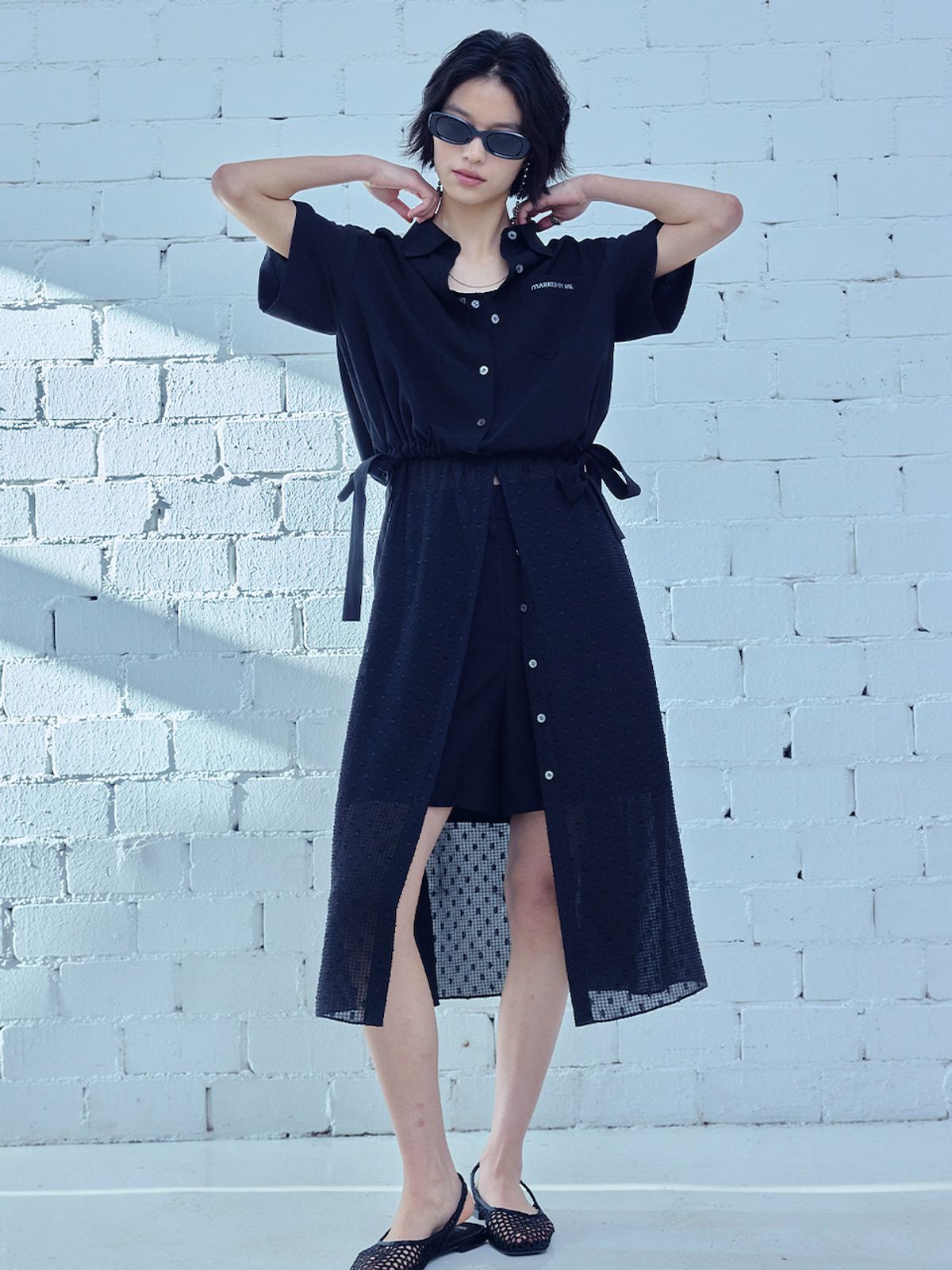 엘유브이엠(LUVM) SLEEVELESS LACE DRESS_BLACK