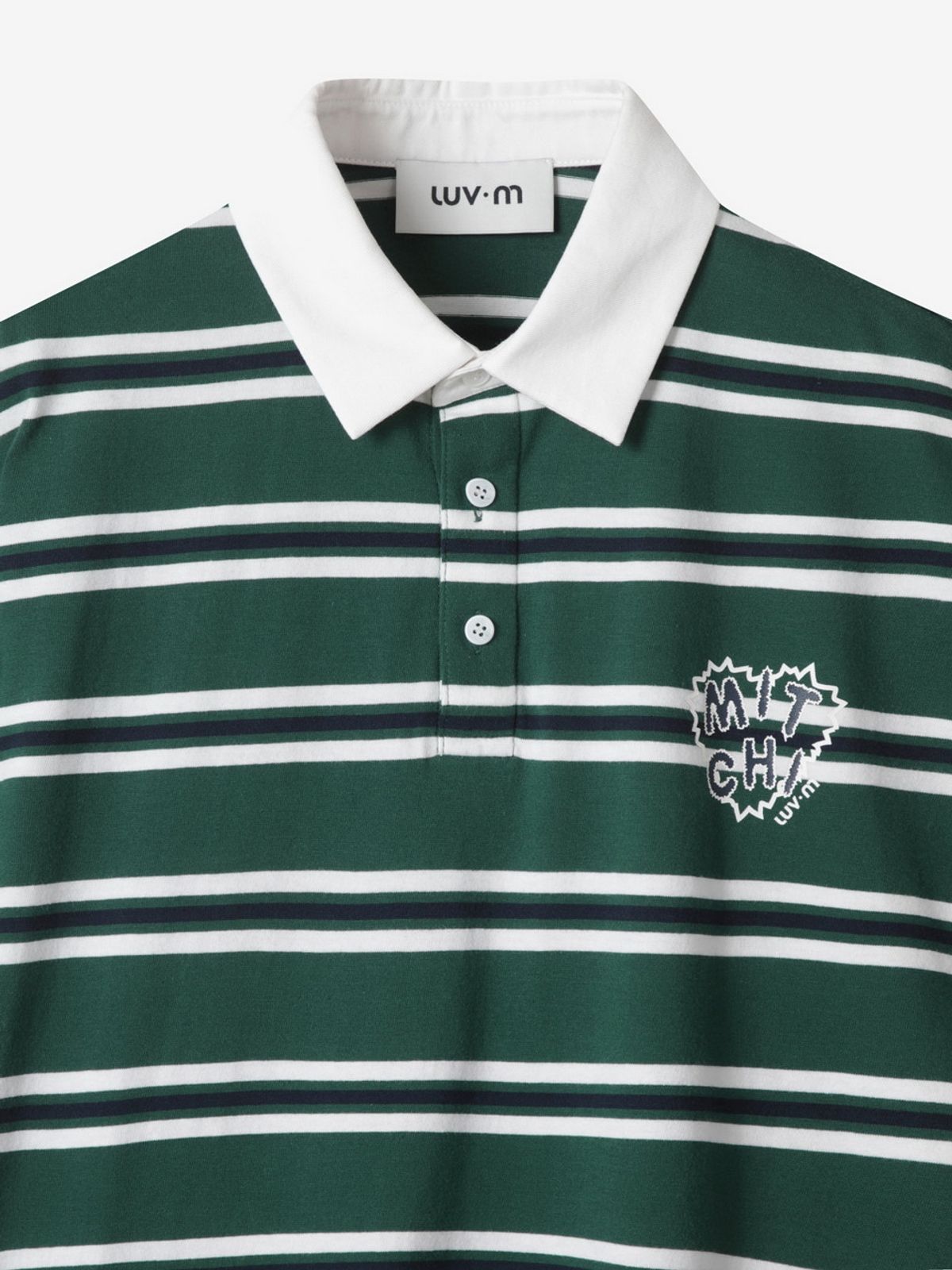 엘유브이엠(LUVM) UNISEX OVERSIZE STRIPE T-SHIRT_GREEN