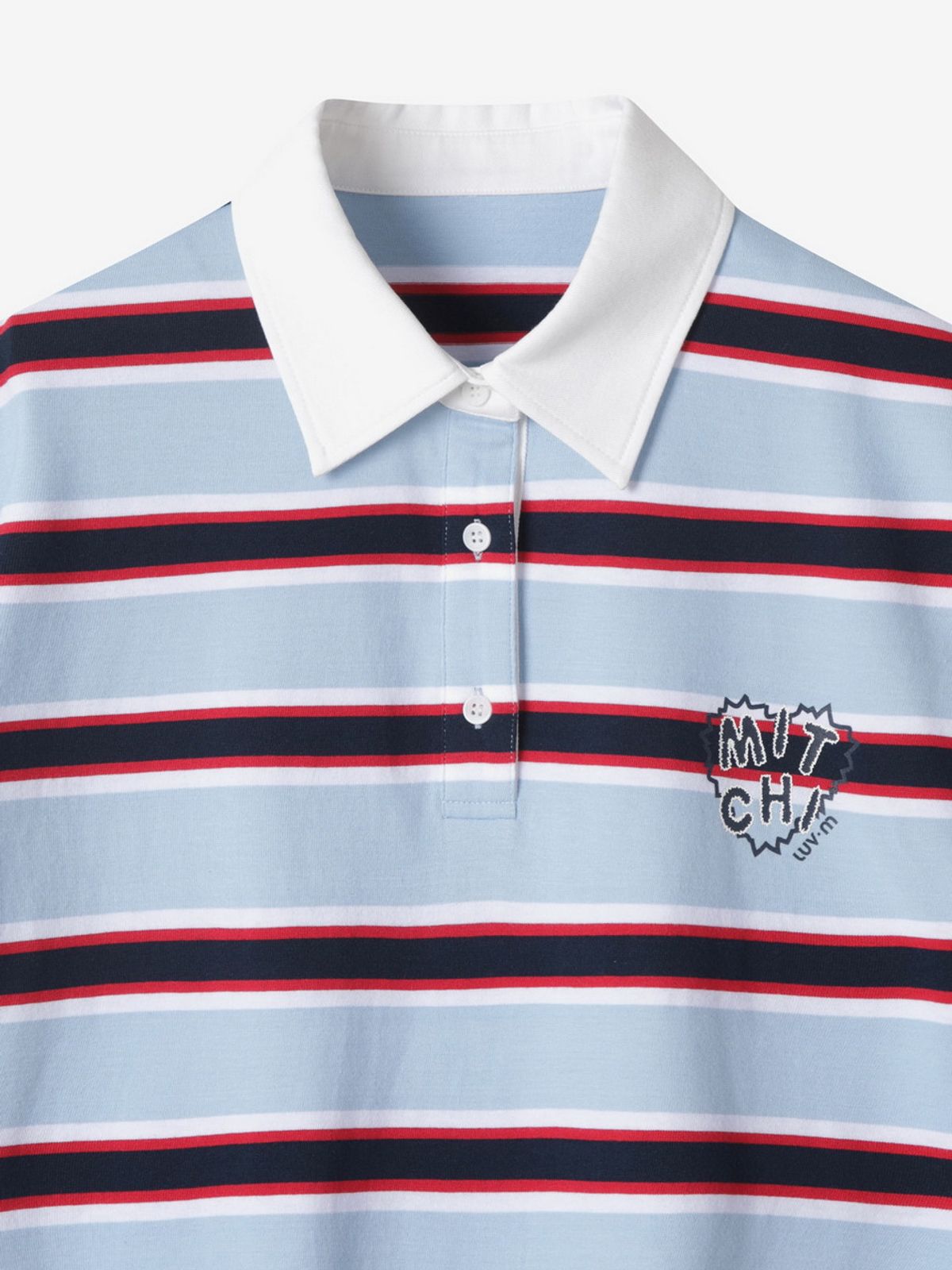 엘유브이엠(LUVM) UNISEX OVERSIZE STRIPE T-SHIRT_SKY BLUE
