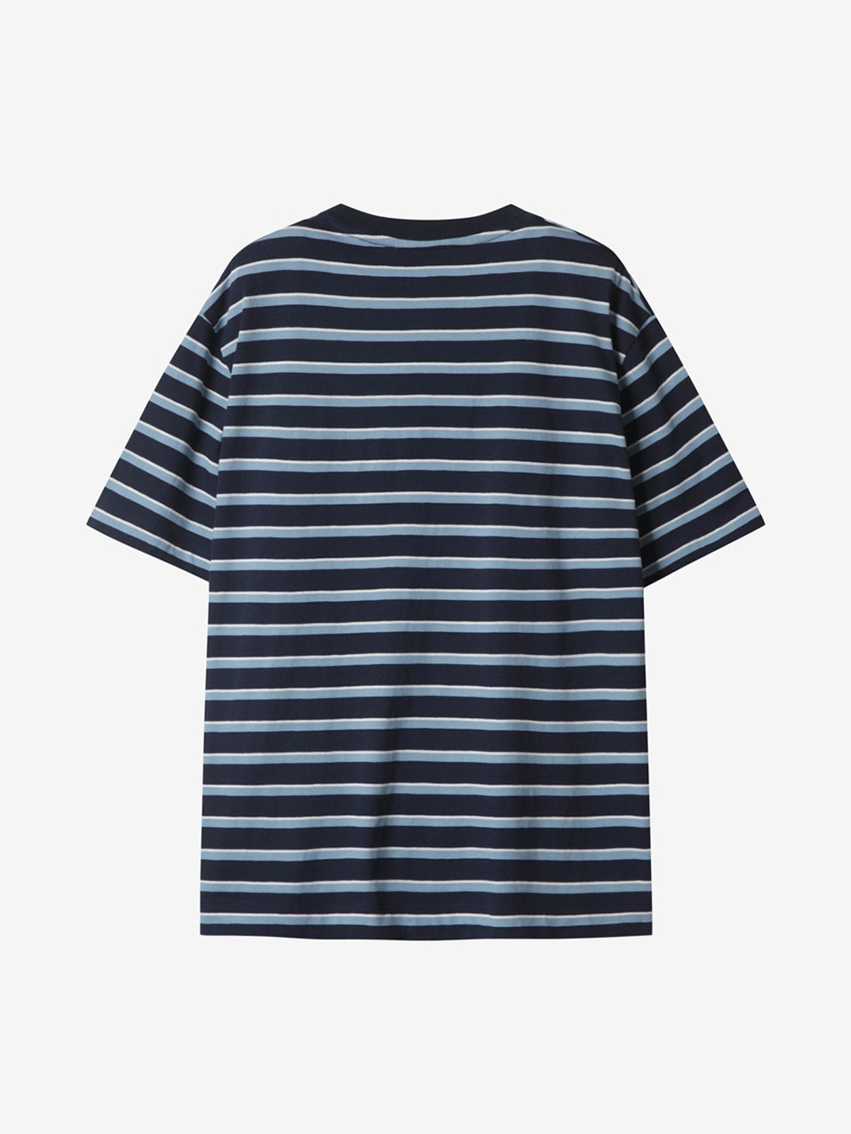 엘유브이엠(LUVM) UNISEX BASIC OVERSIZE TOP_STRIPED FABRIC