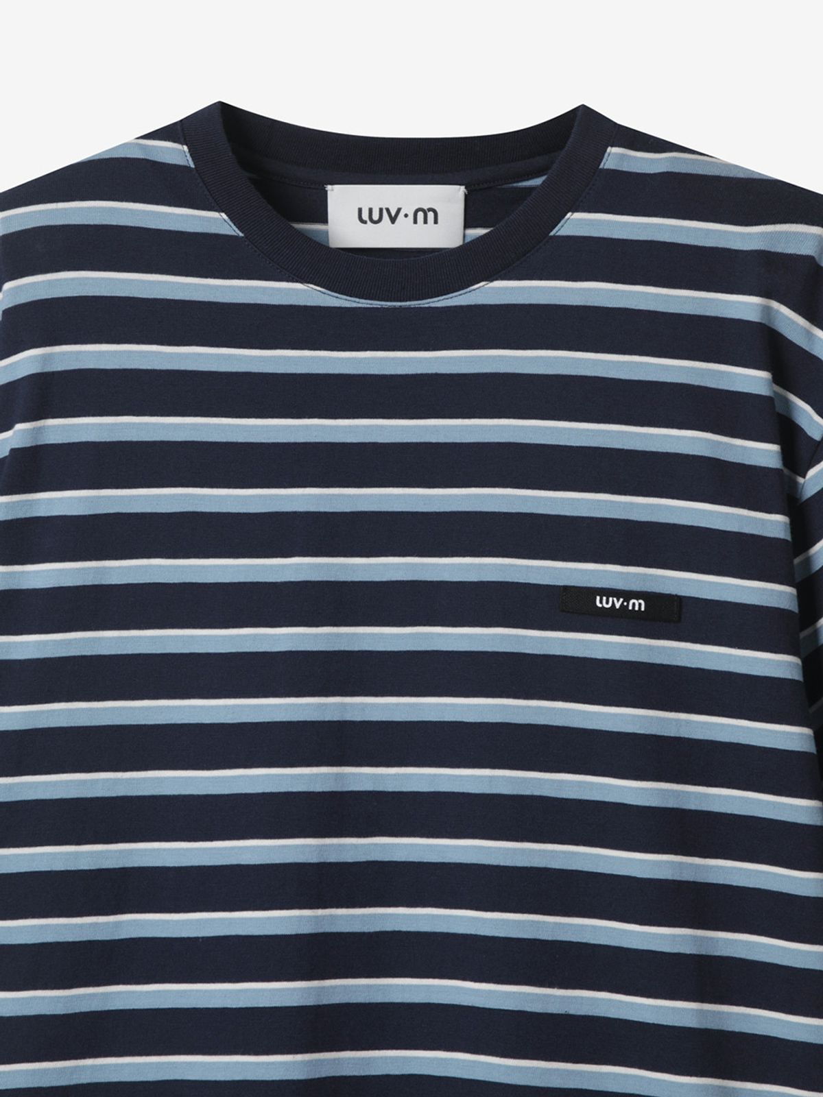엘유브이엠(LUVM) UNISEX BASIC OVERSIZE TOP_STRIPED FABRIC