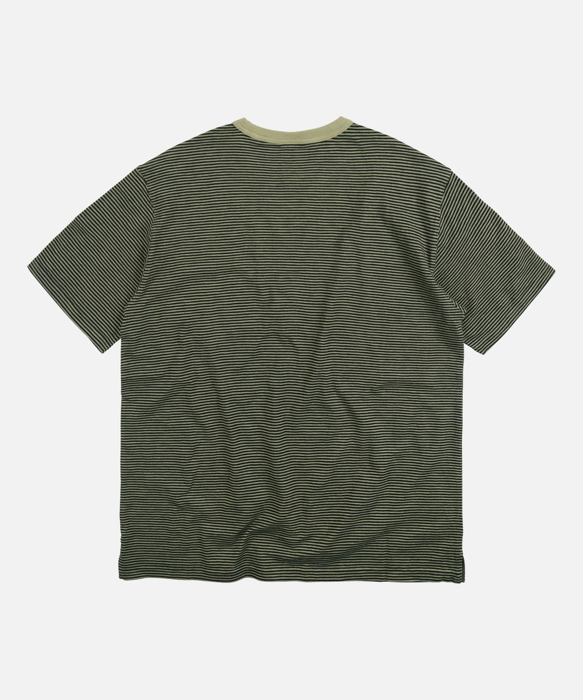 프리즘웍스(FRIZMWORKS) THIN STRIPE HALF TEE _ OLIVE