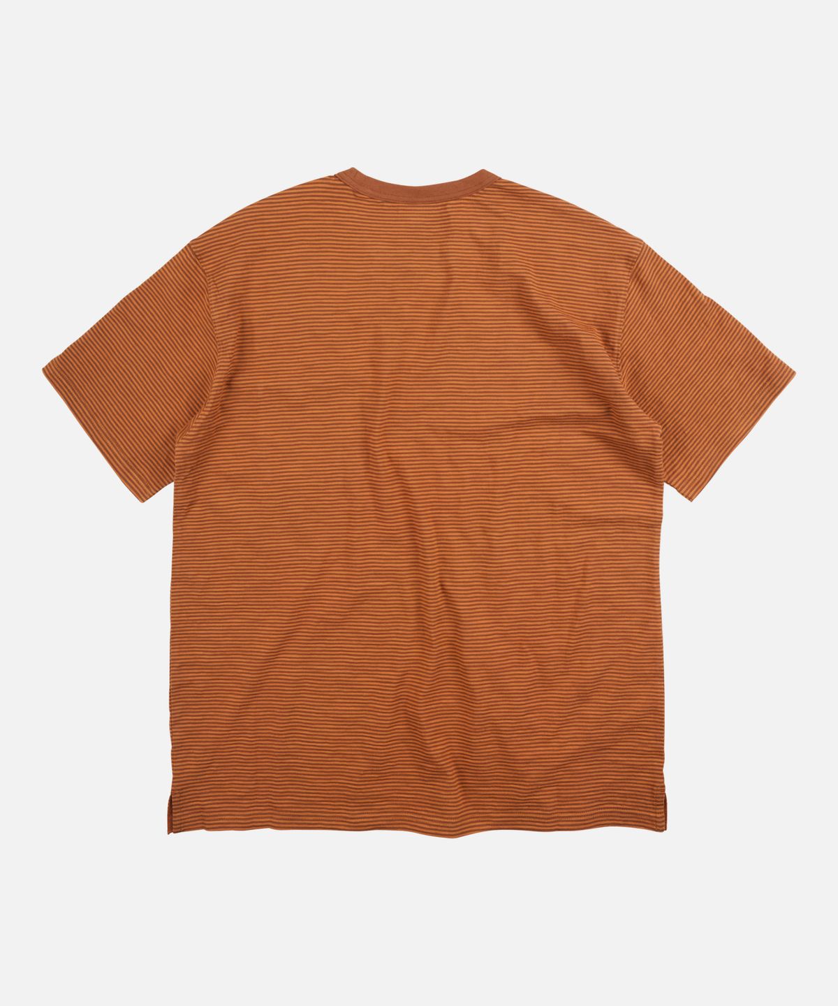 프리즘웍스(FRIZMWORKS) THIN STRIPE HALF TEE _ BRICK