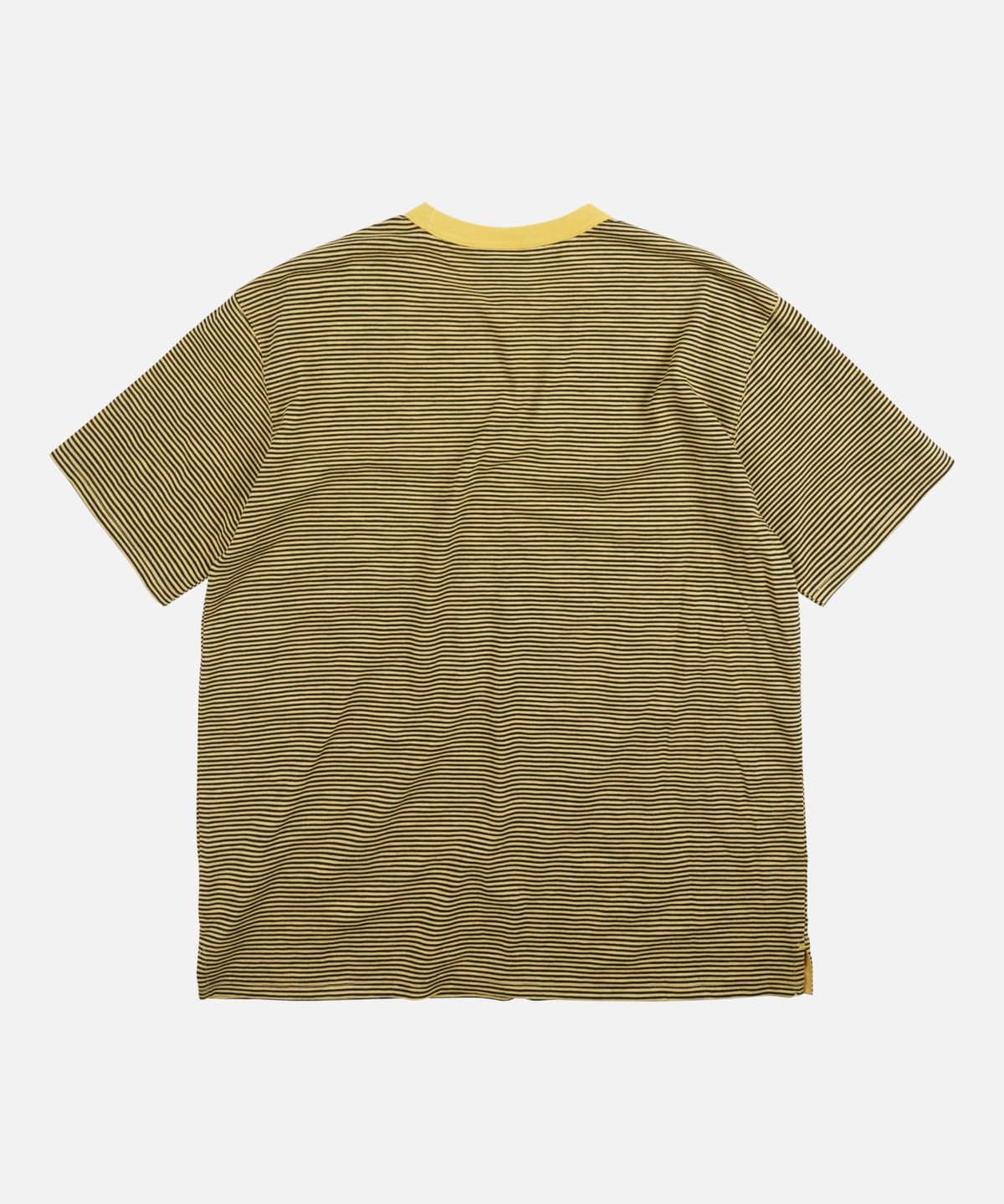 프리즘웍스(FRIZMWORKS) THIN STRIPE HALF TEE _ MUSTARD
