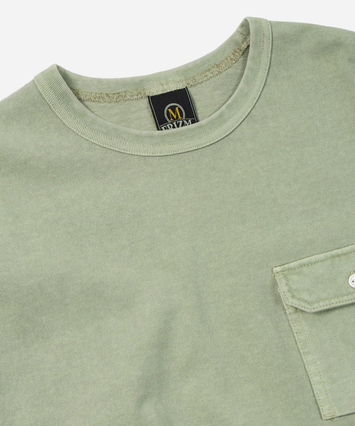 프리즘웍스(FRIZMWORKS) CIGARETTE POCKET PIGMENT DYEING TEE _ GREEN