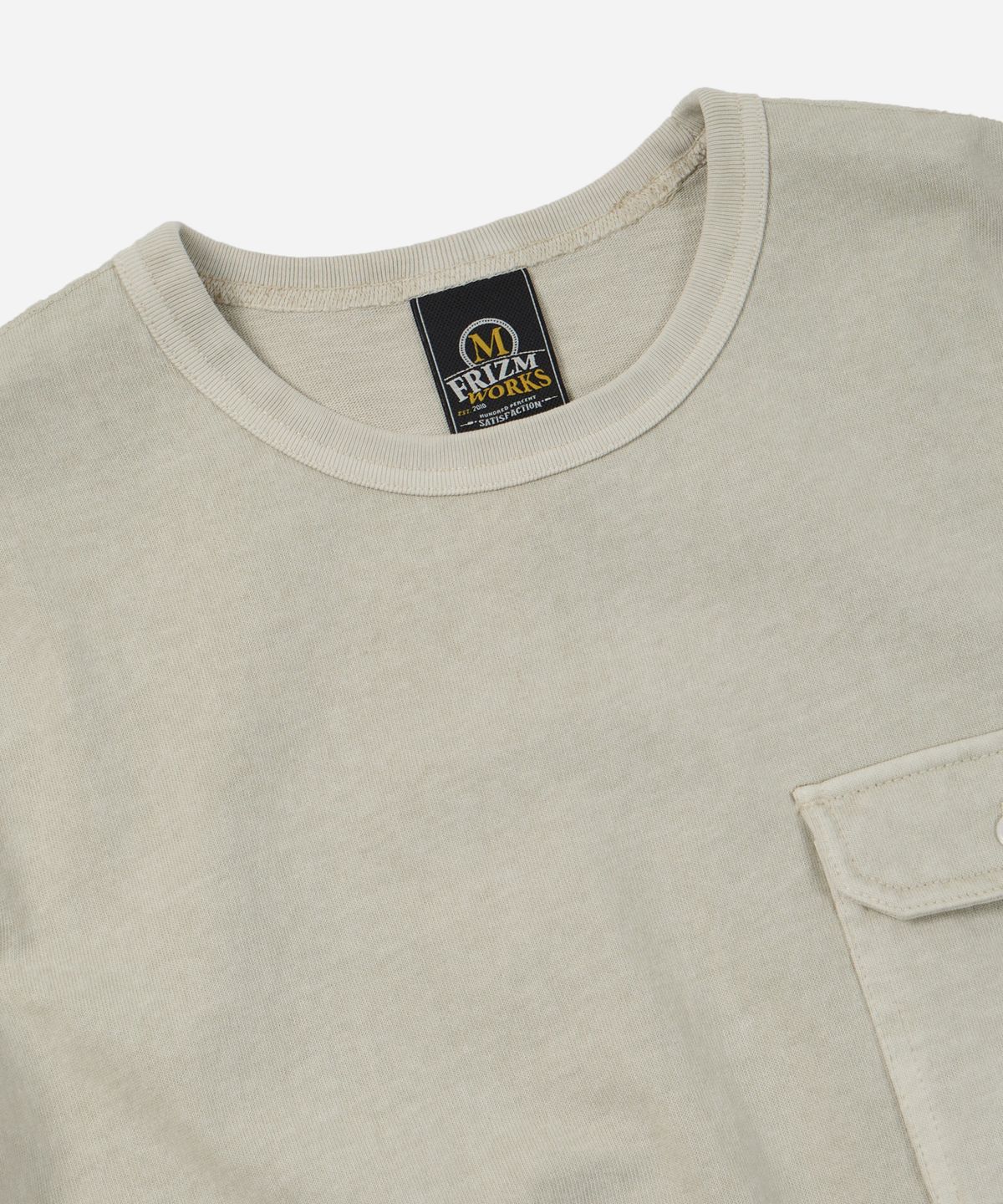 프리즘웍스(FRIZMWORKS) CIGARETTE POCKET PIGMENT DYEING TEE _ BEIGE