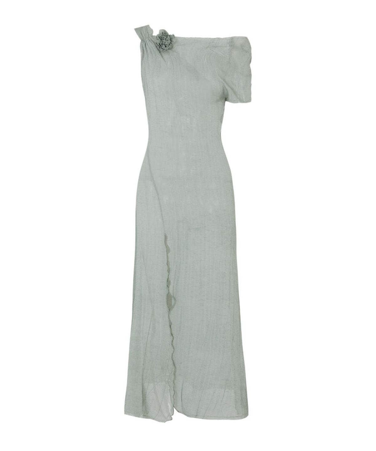 루루서울(LOULOUSEOUL) Wave Sheer Dress (Mint)