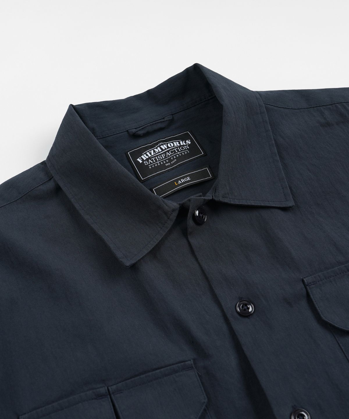 프리즘웍스(FRIZMWORKS) HALF WORK SHIRT JACKET _ NAVY