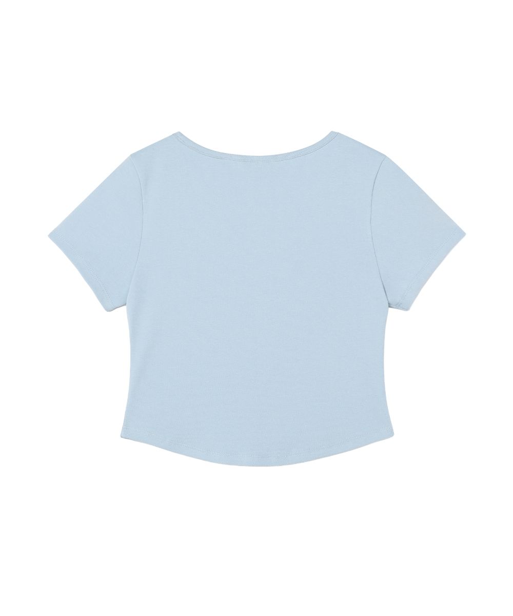 ★25SS★OPENING PROJECT★W Squareneck Cropped Symbol T Shirt MUSINSA | OPENING PROJECT W Squareneck Cropped Symbol T