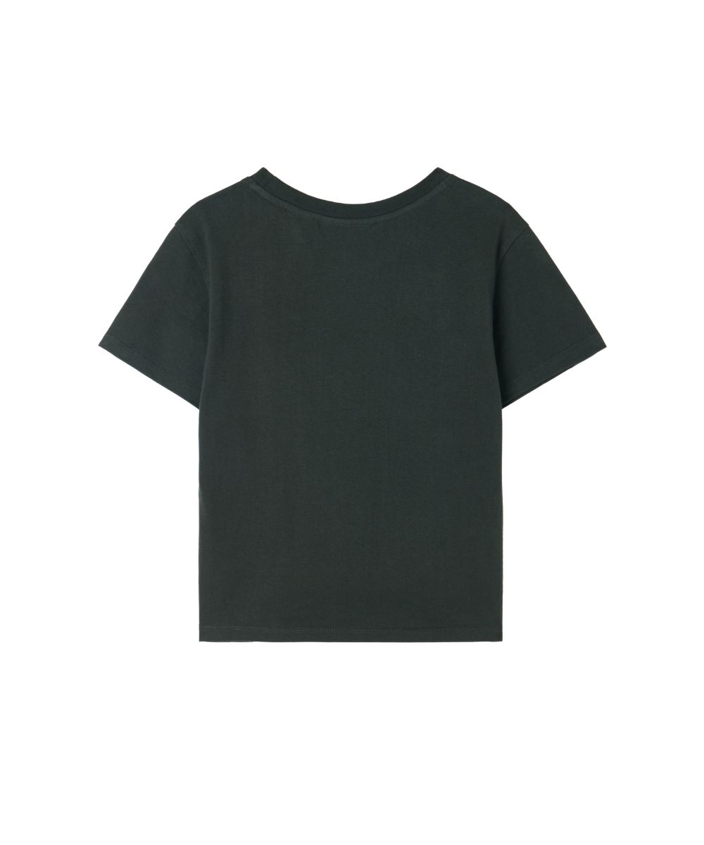 MUSINSA | OPENING PROJECT W Identity T Shirt - Charcoal