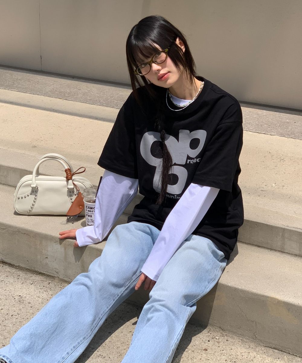 【Opening Project】IVEレイ着用 W OPP Logo T Shirt MUSINSA | OPENING PROJECT OPP Logo T Shirt - Black