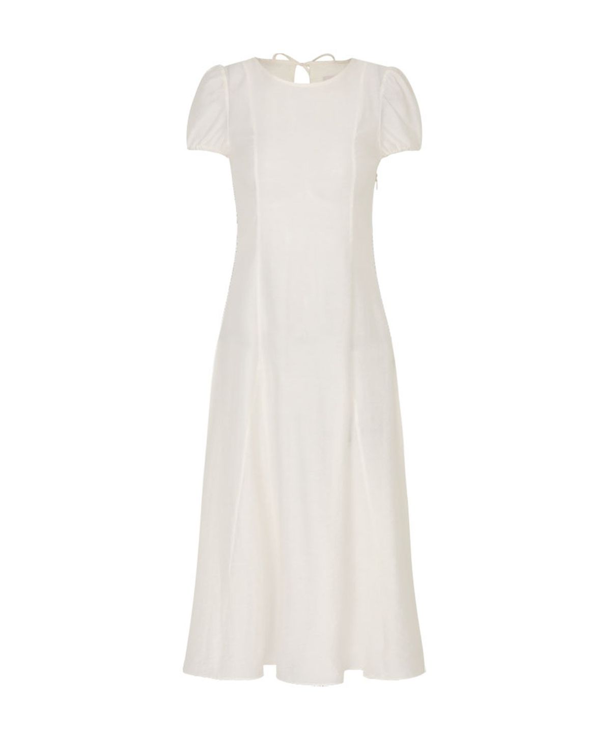 루루서울(LOULOUSEOUL) Sheer Puff Long Dress (Ivory)
