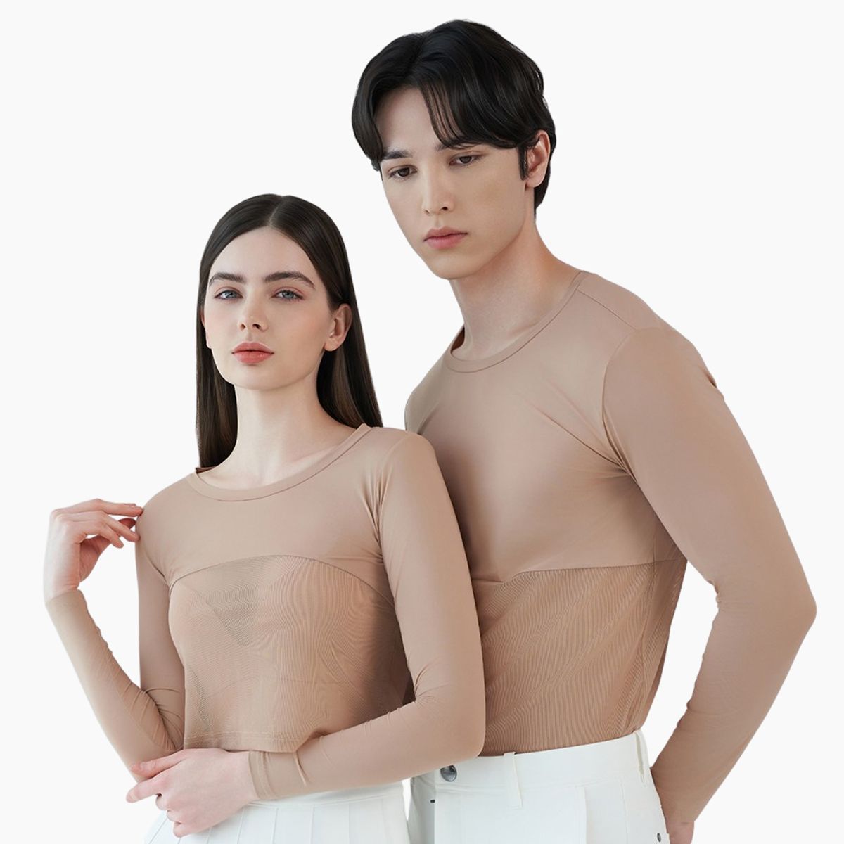 테크스킨(TECHSKIN) 남성 하프메쉬 이너웨어 쿨티셔츠