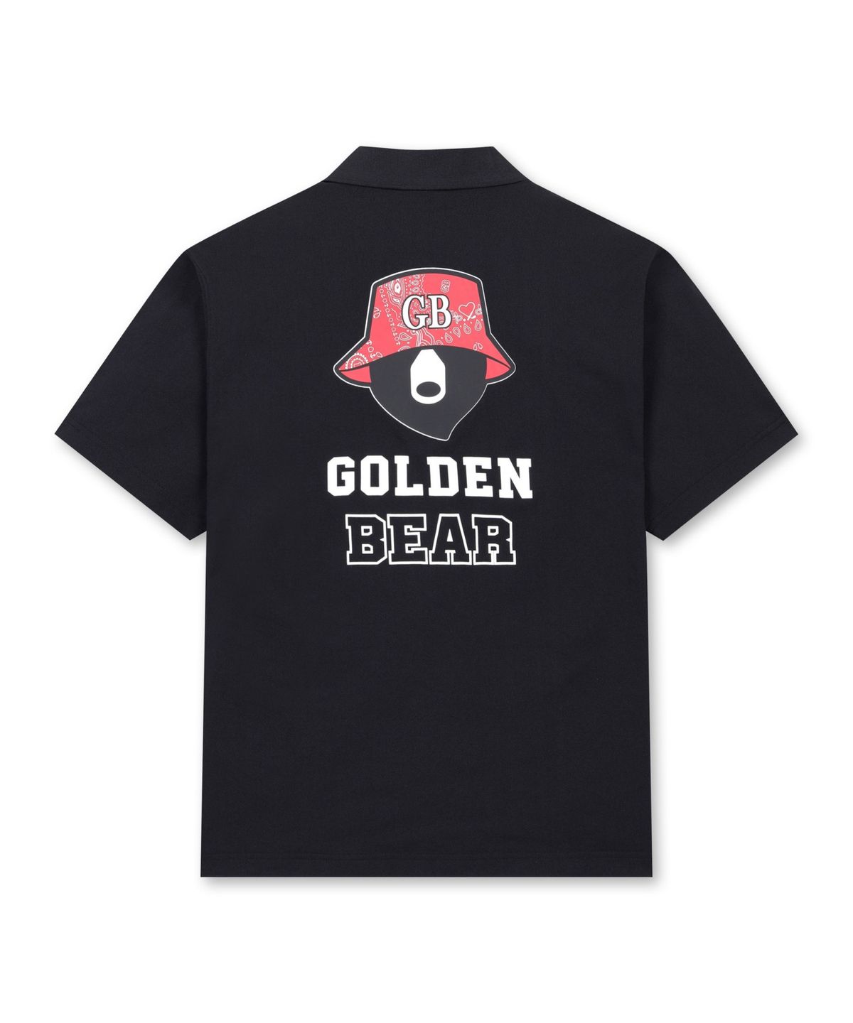 골든베어(GOLDEN BEAR) Paisley Printed Collar T-shirt_G4TAW25601BKX
