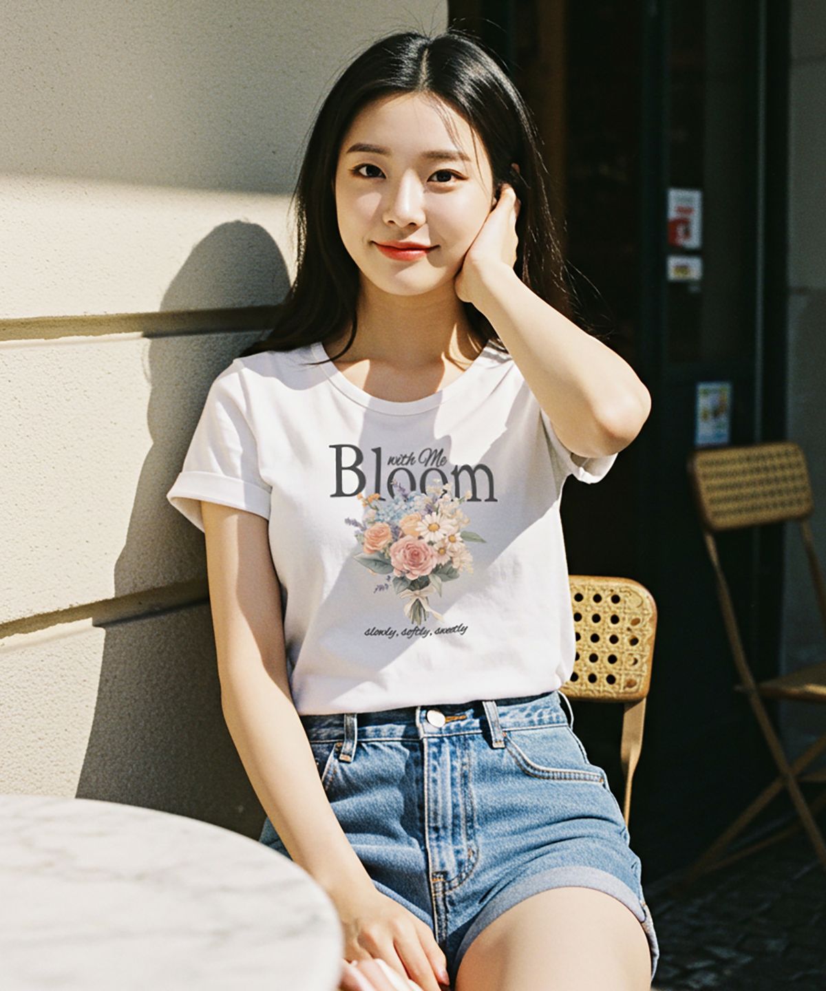 컬로라(COLORA) 블룸 위드 미 반팔 티셔츠 (3color)