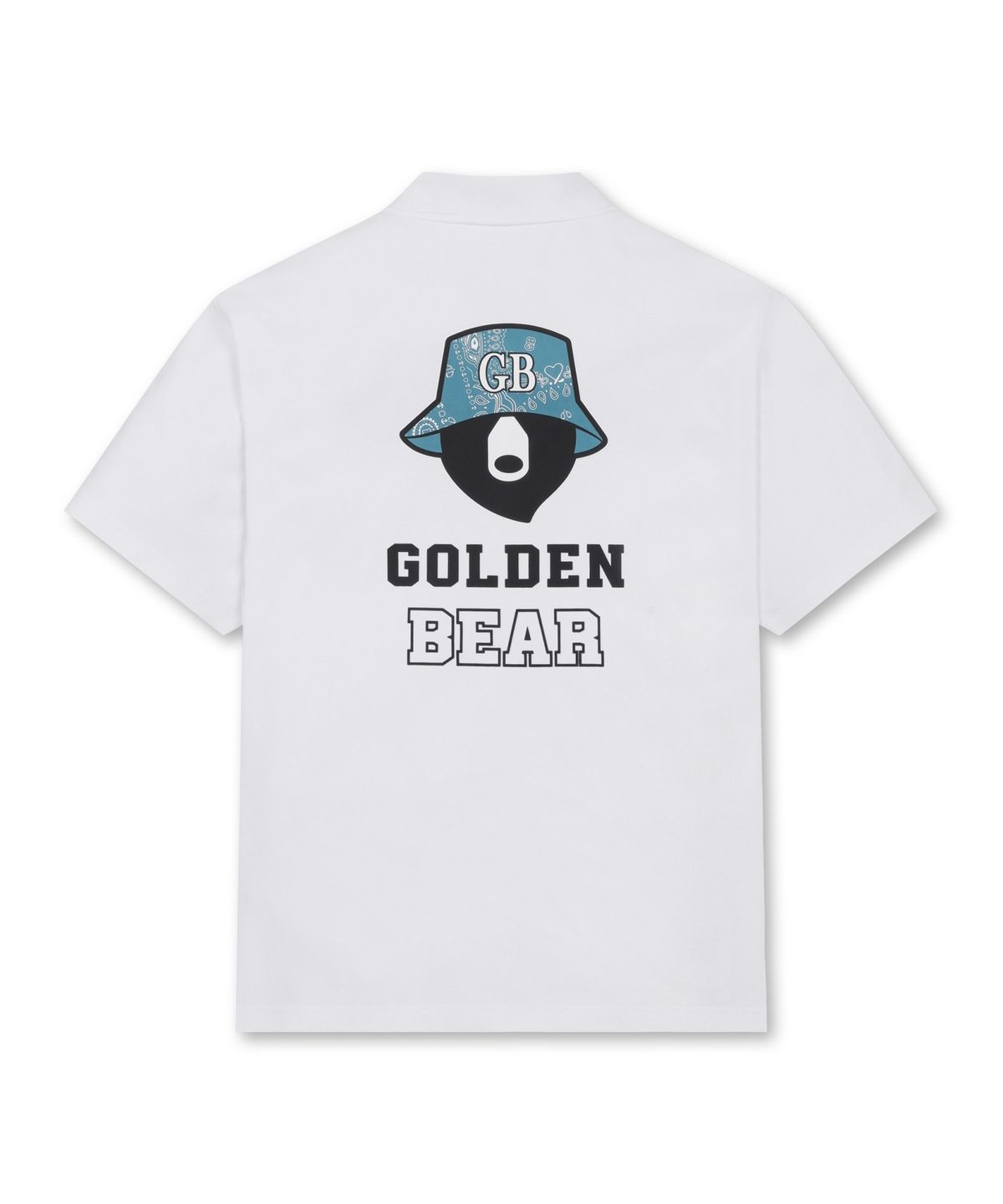 골든베어(GOLDEN BEAR) Paisley Printed Collar T-shirt_G4TAW25601WHX