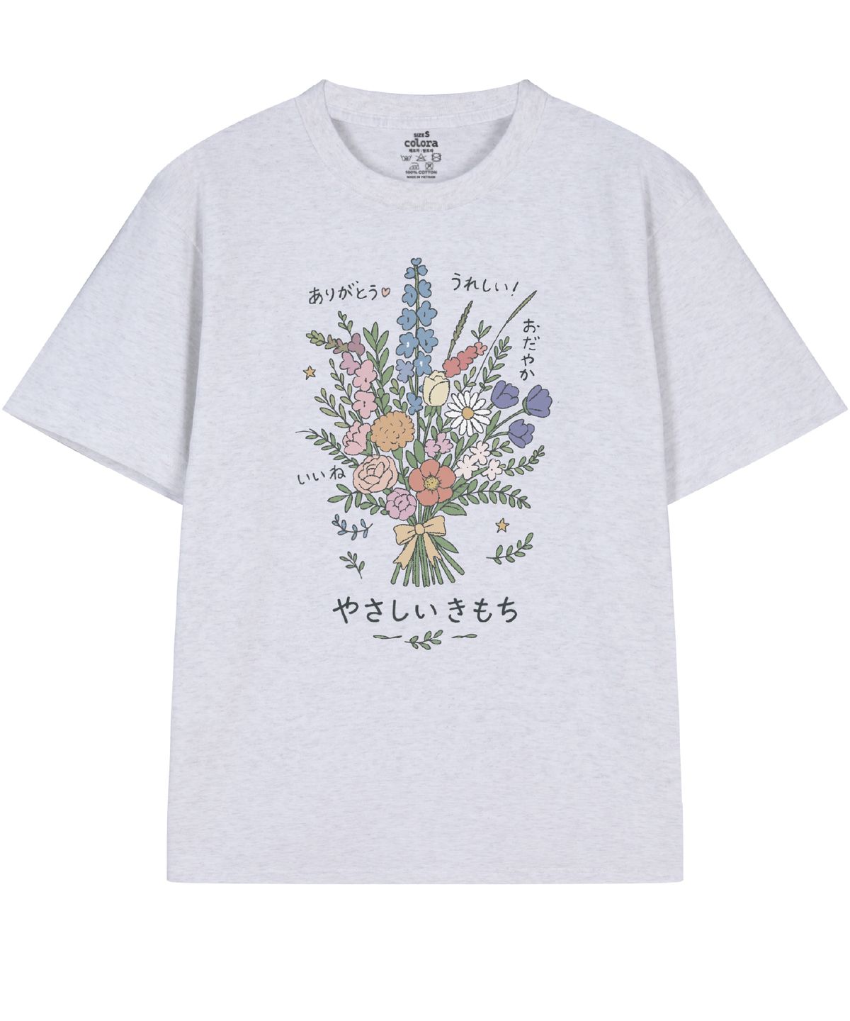 컬로라(COLORA) 랭귀지 오브 플라워즈 반팔 티셔츠 (3color)