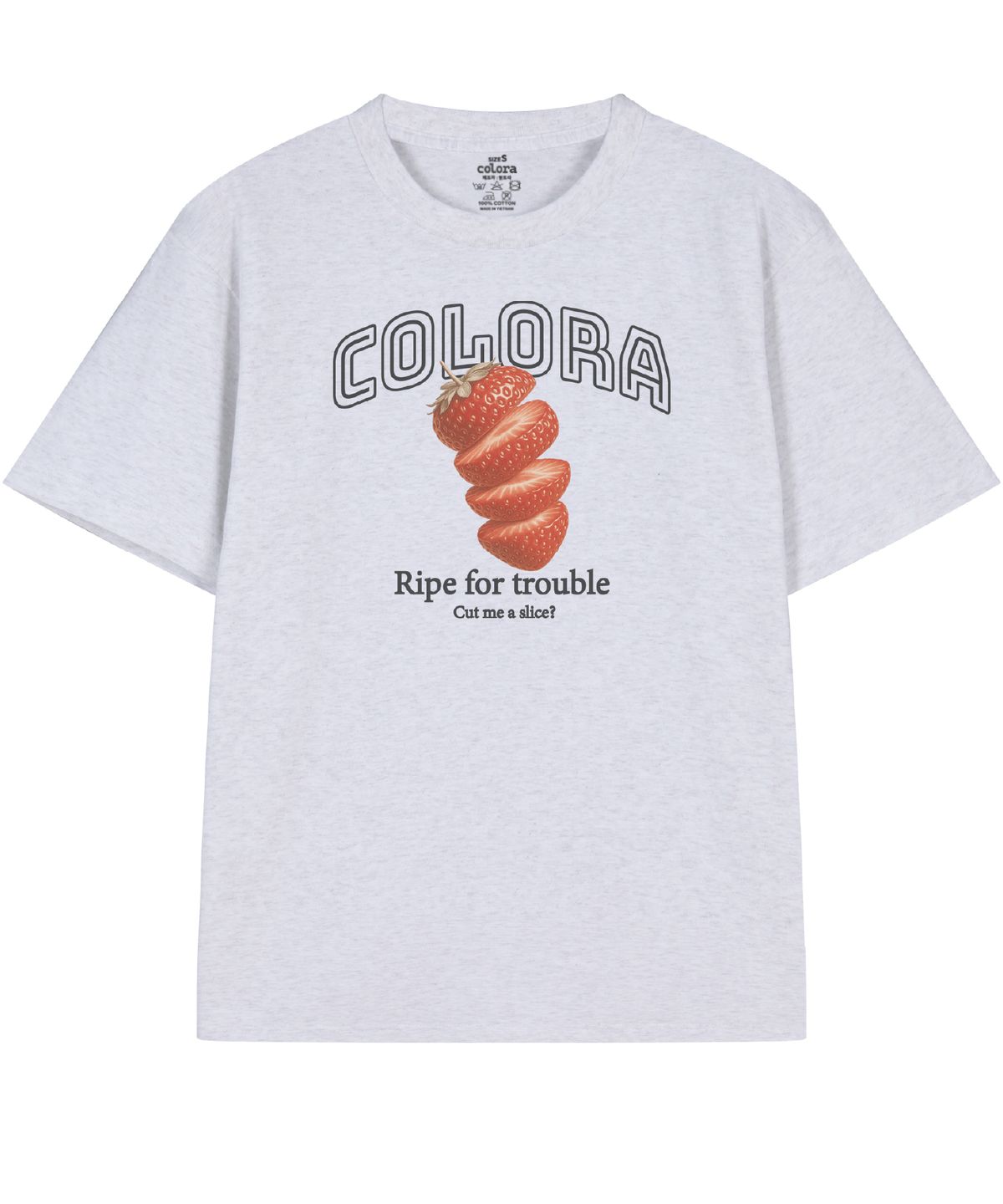 컬로라(COLORA) 스트로베리 슬라이스 반팔 티셔츠 (3color)