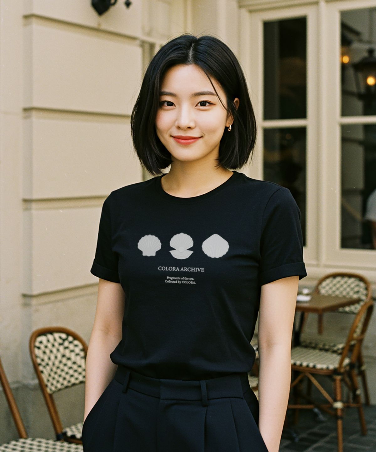 컬로라(COLORA) 씨 쉘 아카이브 반팔 티셔츠 (3color)