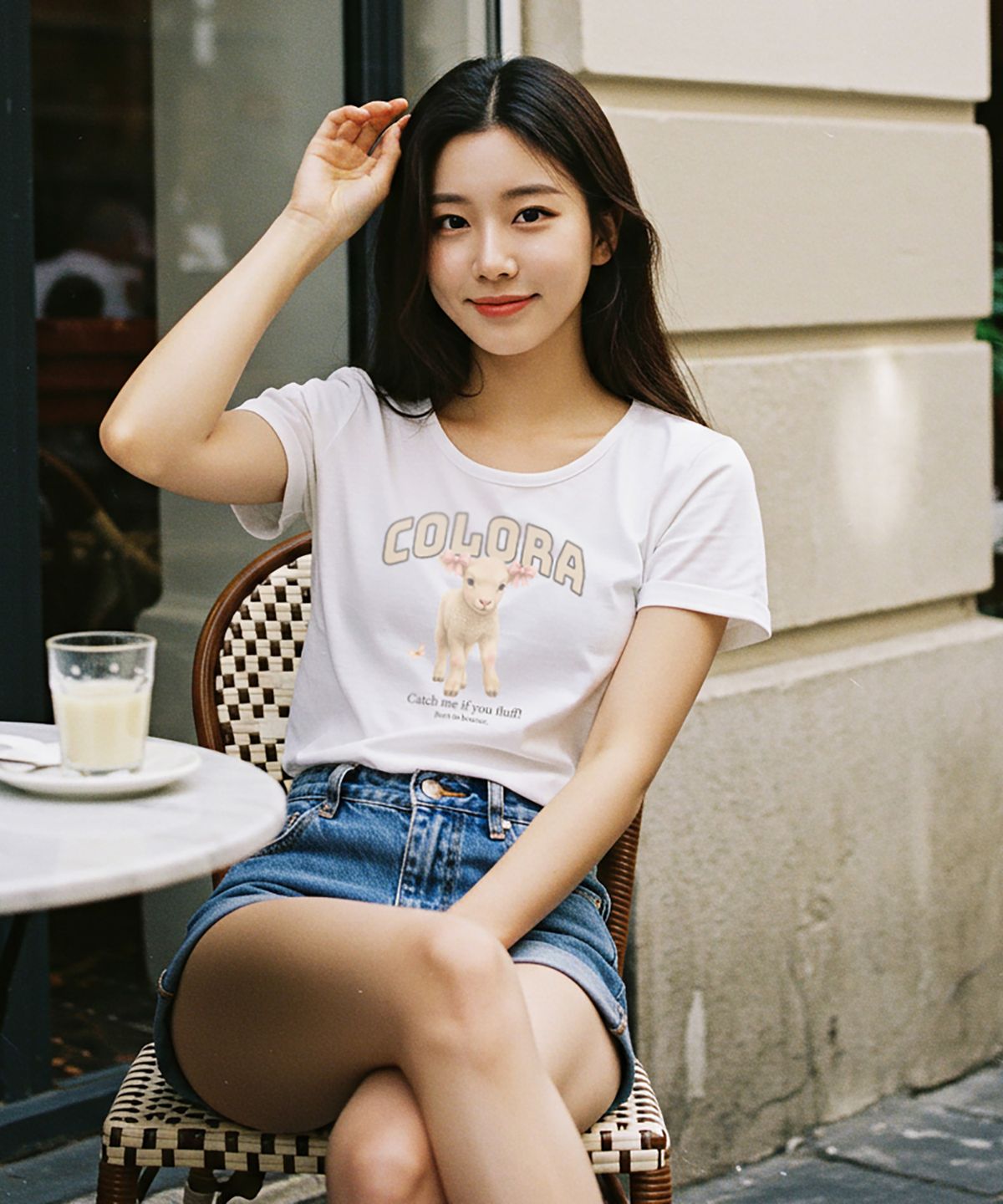 컬로라(COLORA) 캐치 미 이프 유 플루프 반팔 티셔츠 (3color)