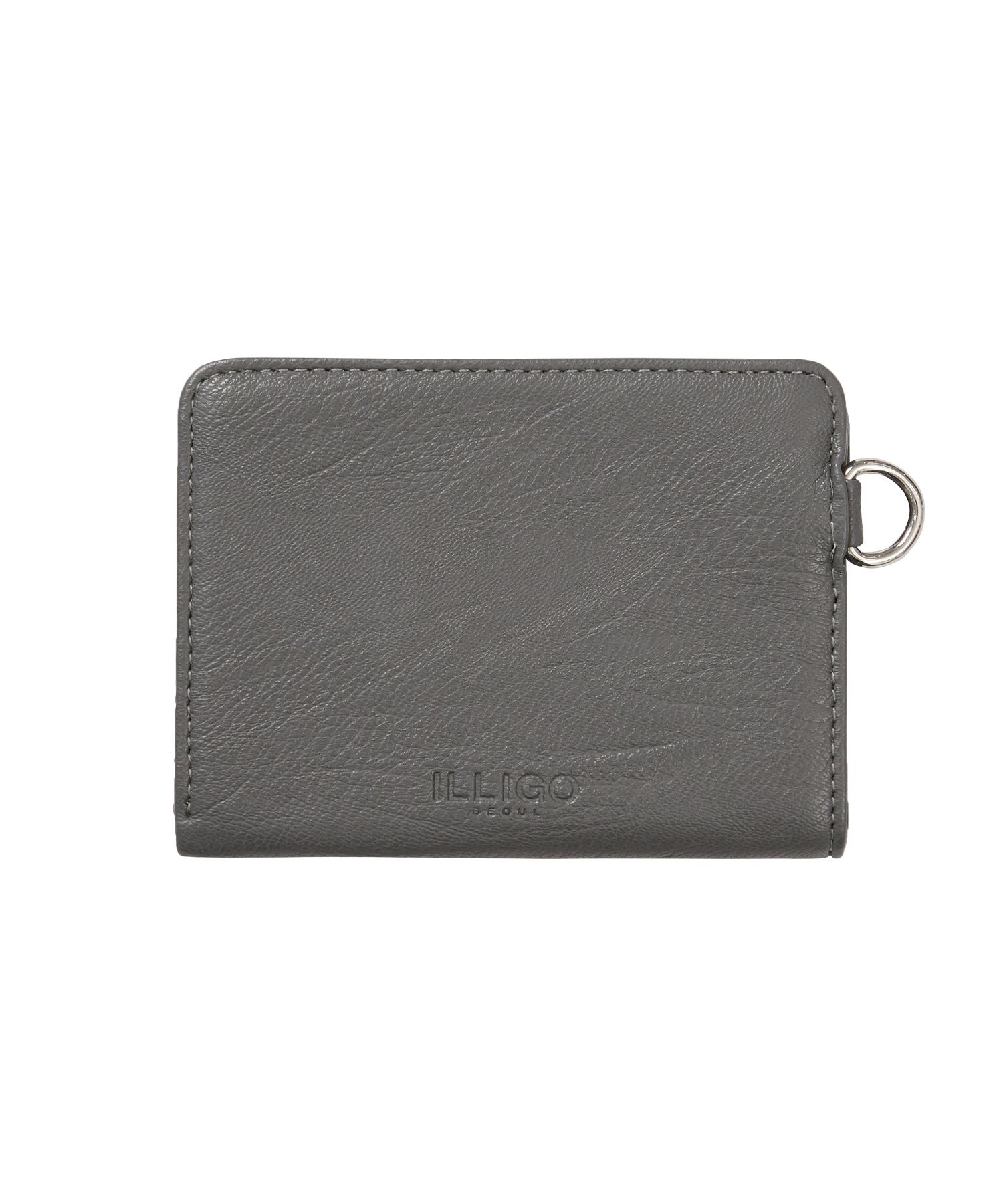 MUSINSA | ILLIGO Studded Cross Wallet Charcoal
