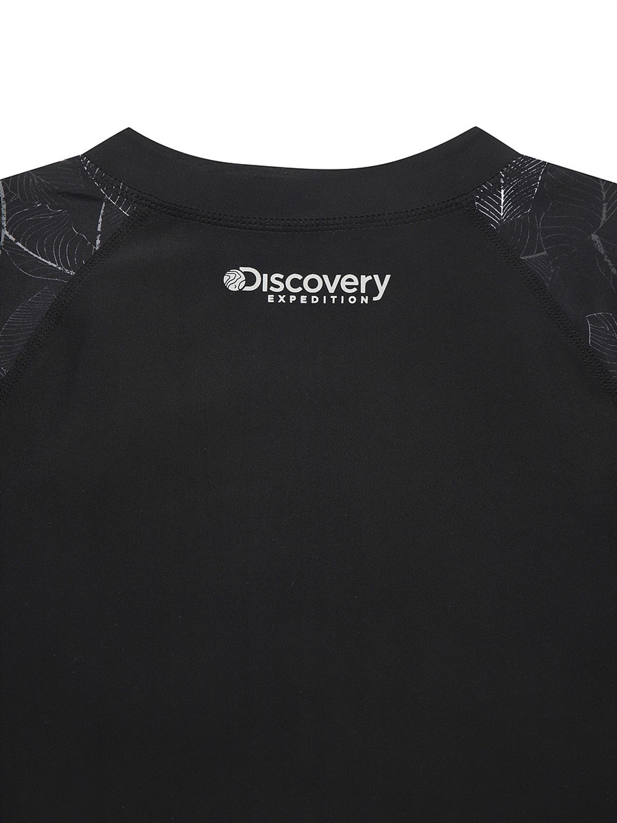 디스커버리 키즈(DISCOVERY KIDS) 키즈 프레시벤트 소매패턴 풀집업 래쉬가드 (BLACK)