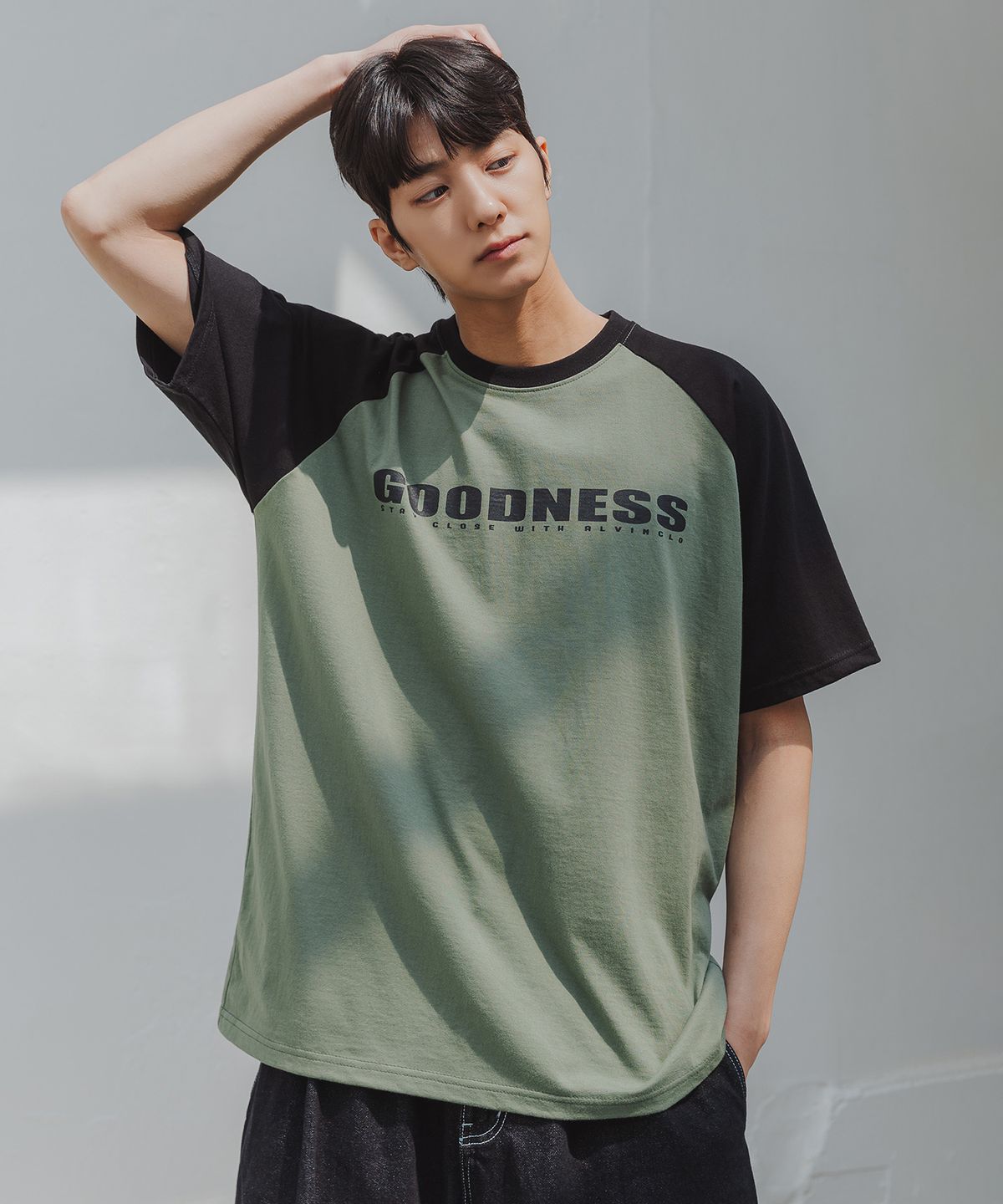 앨빈클로(ALVINCLO) GOODNESS 래글런 오버핏 반팔티 AST4762 (2 COLOR)