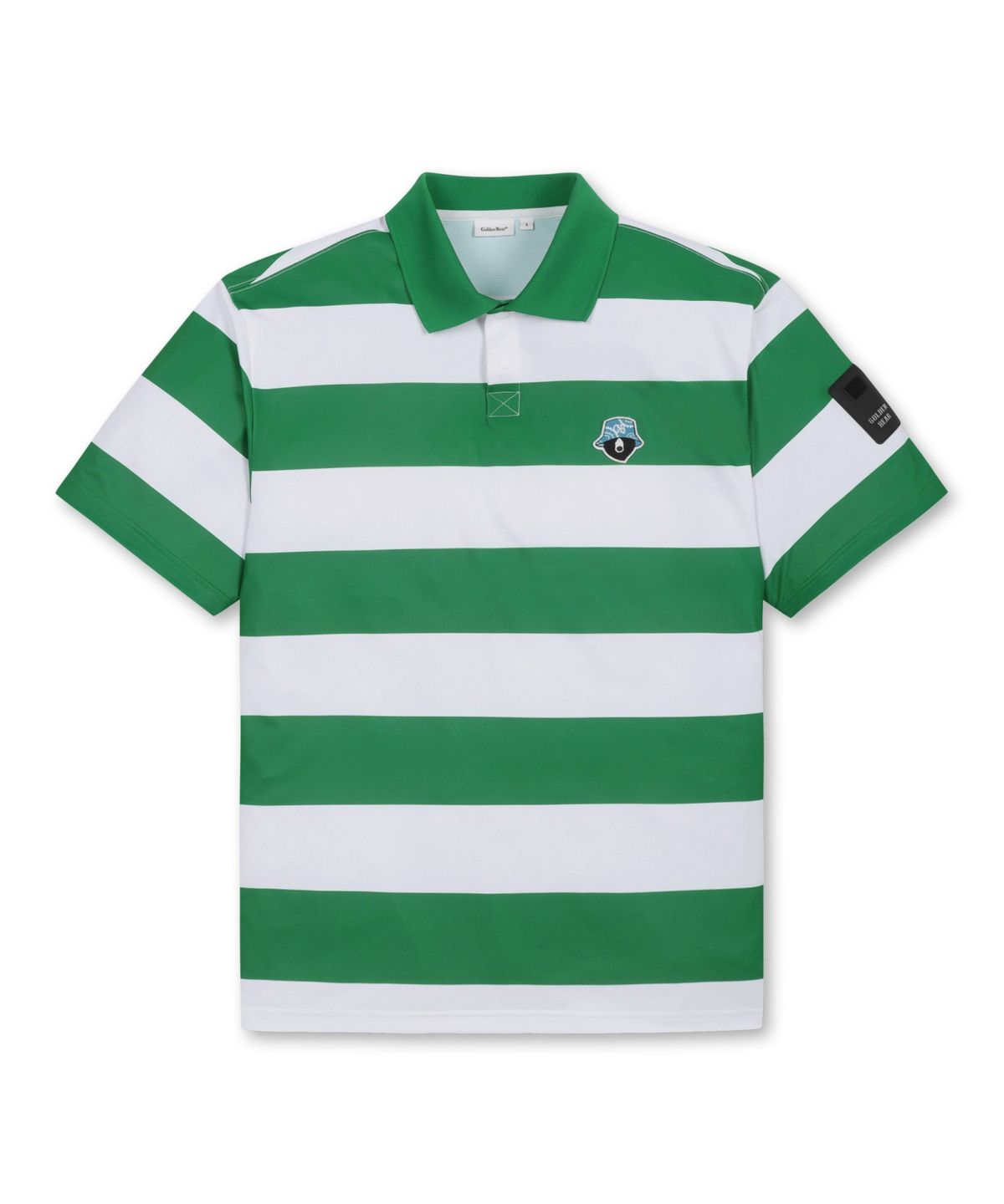 골든베어(GOLDEN BEAR) Striped Collarneck T-shirt_G4TAW25631GRX