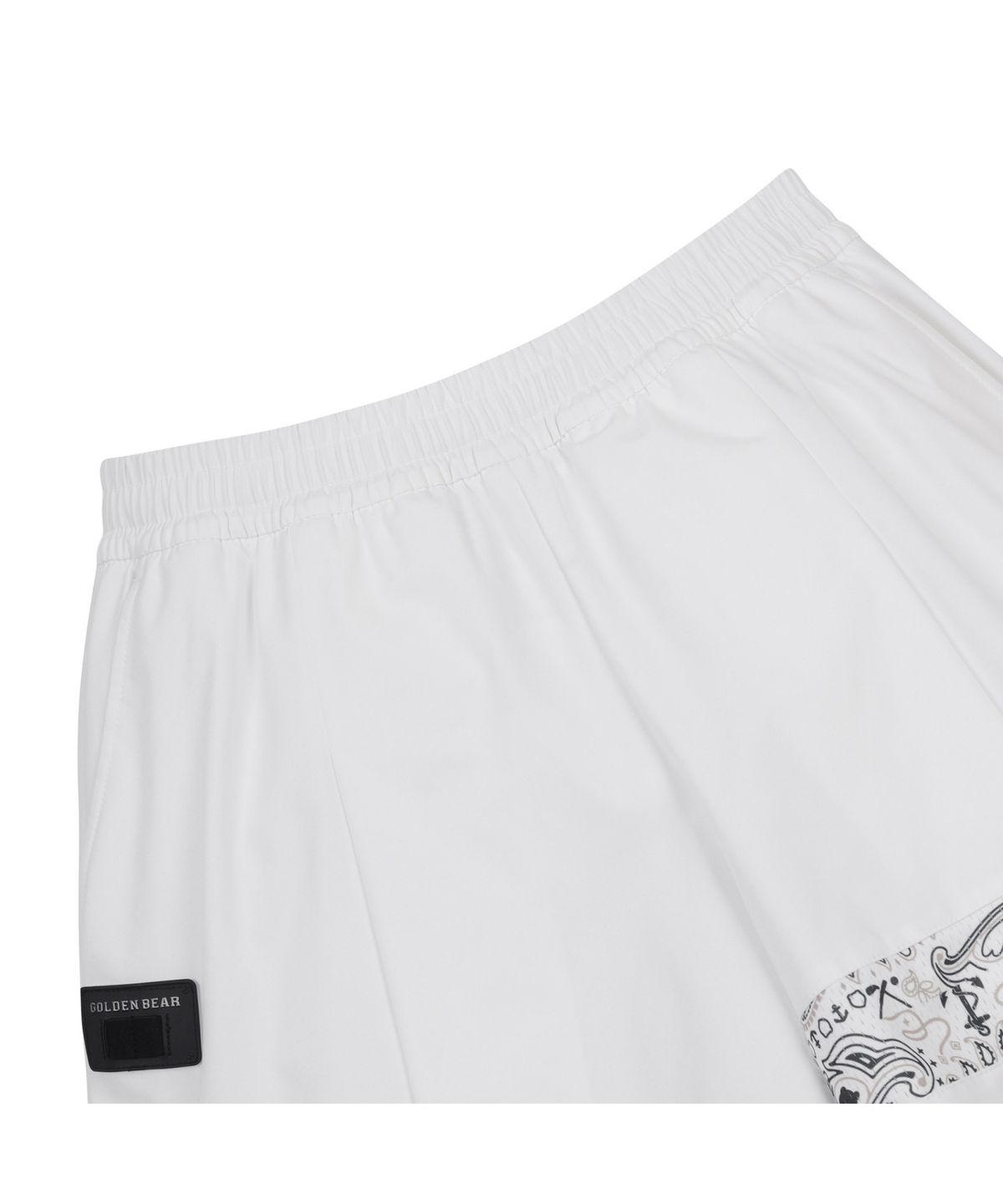 골든베어(GOLDEN BEAR) Paisley Printed Pleats Shorts_G5PAW25601IVX