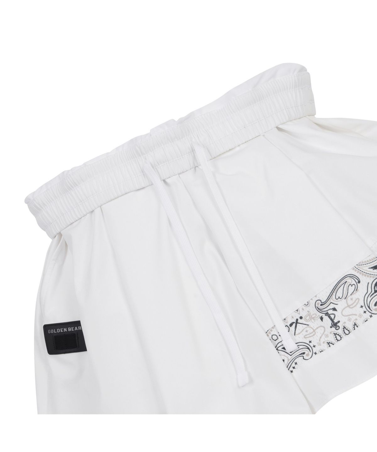 골든베어(GOLDEN BEAR) Paisley Printed Pleats Shorts_G5PAW25601IVX